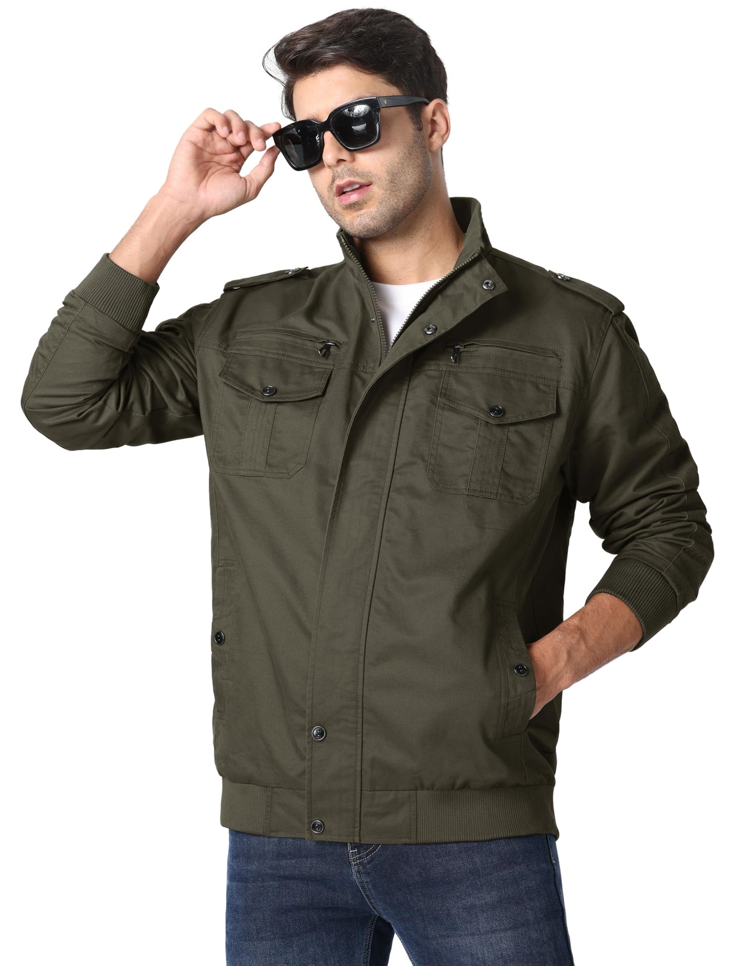 Men's Military Style Jacket – Windproof Utility Jacket