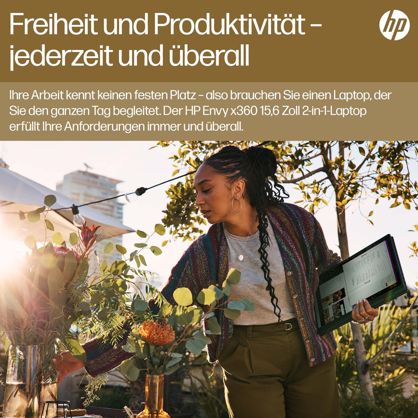 HP Envy x360 15.6" FHD Touch, Ryzen 7, 2-in-1 Convertible Laptop
