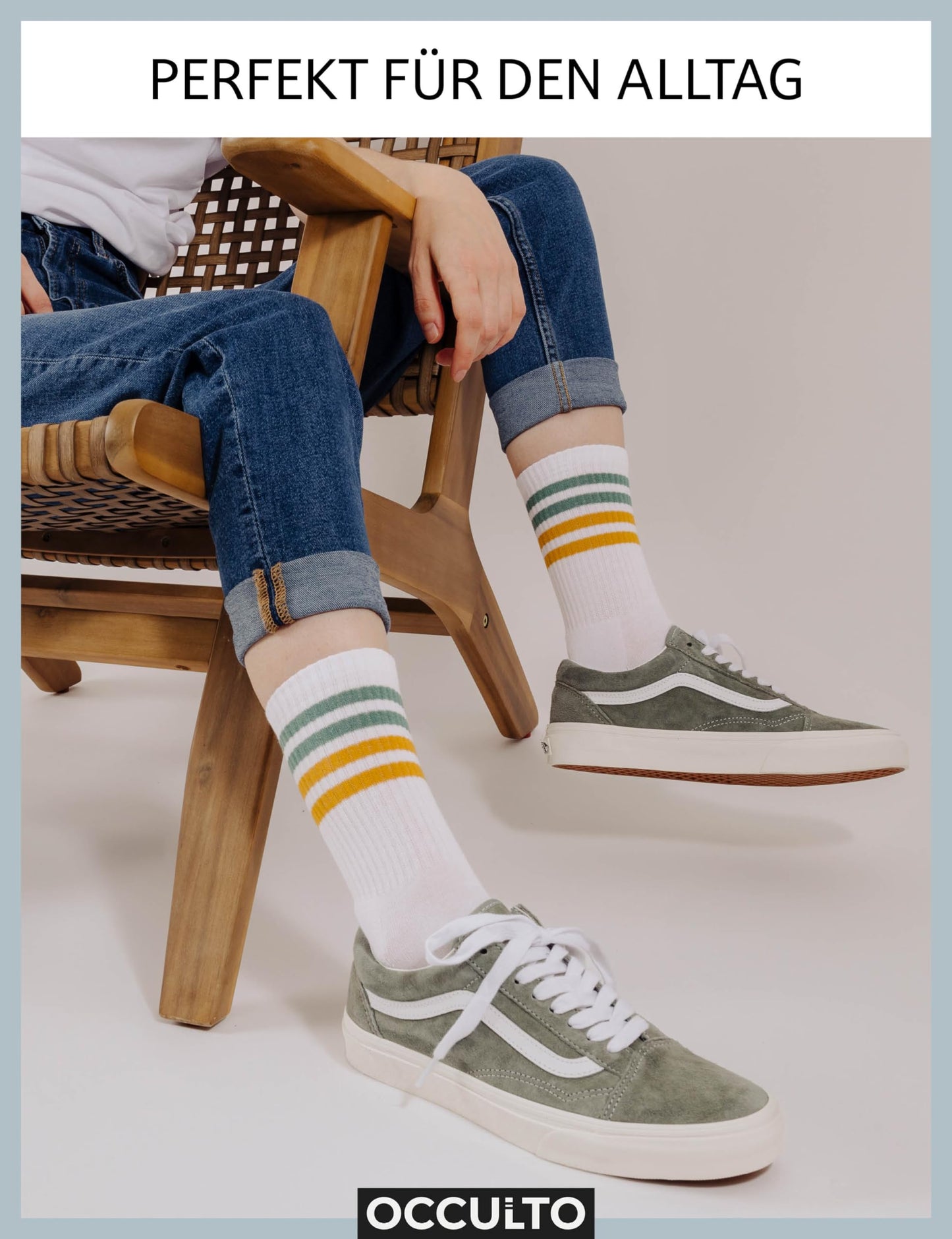 Occulto Women's Retro Tennis Socks – 6-Pack