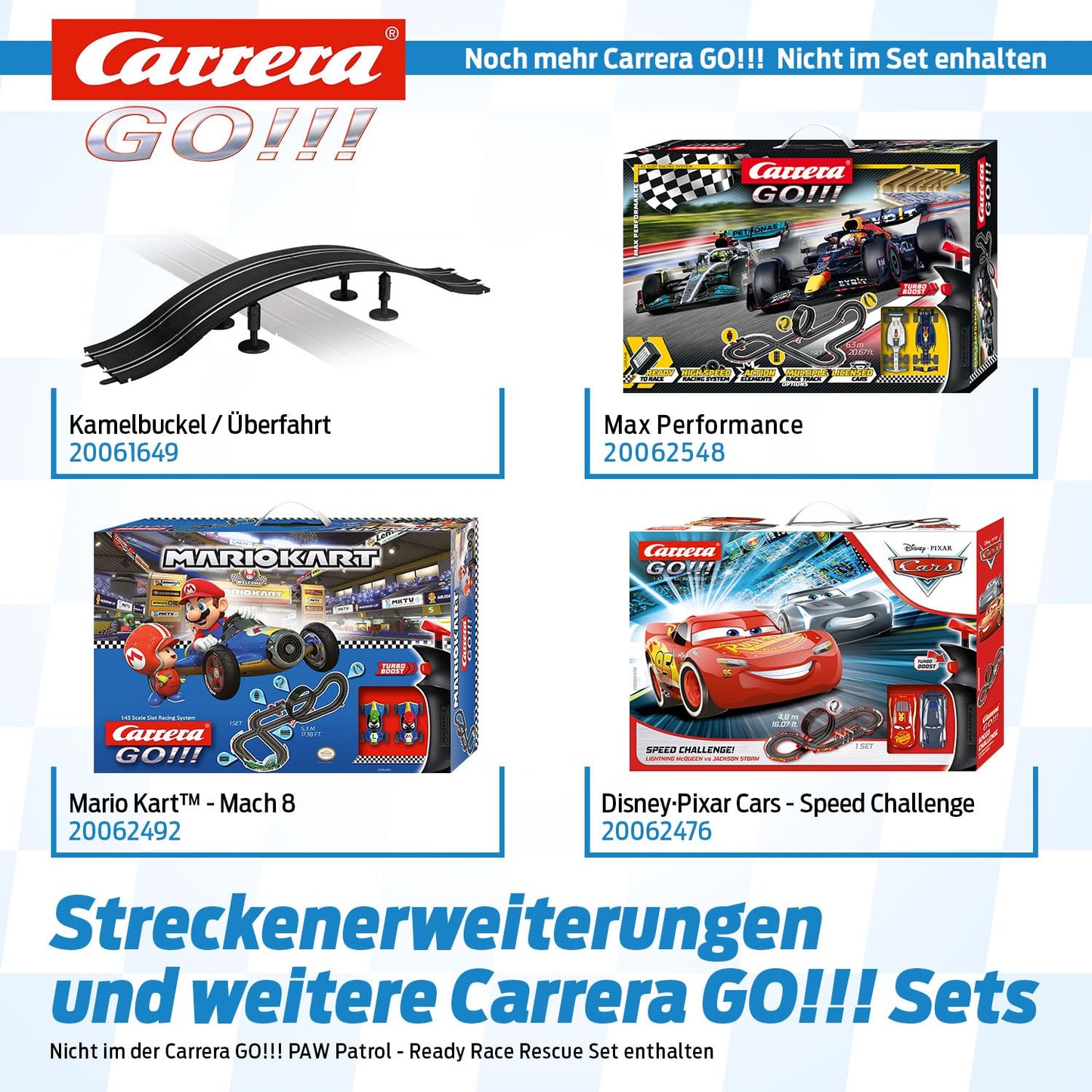 Carrera GO!!! PAW Patrol - Ready Race Rescue Set |2 Slotcars inkl. 2 Handregler mit Turbo-Knopf | Inklusive Chase und Marshall | 4,9 m Streckenlänge mit Looping und Rundenzähler | Maßstab 1:43