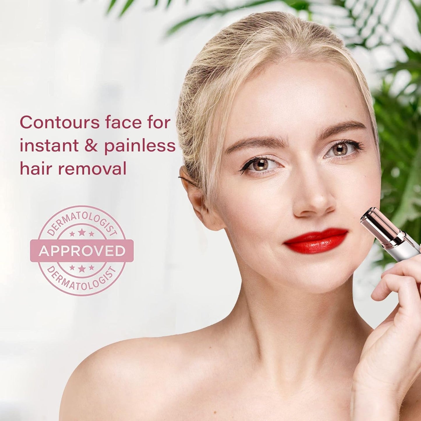 VISOFO Gesichtshaarentfernung für Frauen – Elektrischer Rasierer, kleines Dermaplaning-Entferner-Werkzeug, Finishing-Epilierer, Trimmer, makelloses Gesicht, Dermaplane-Rasierer, Beauty-Gadgets (Coral)
