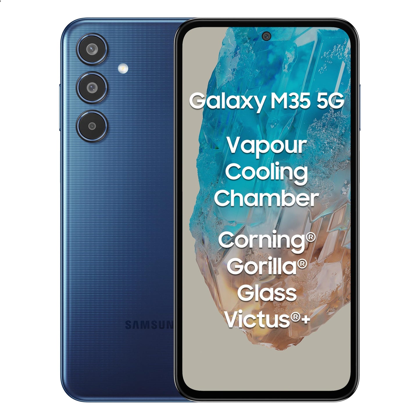 Samsung Galaxy M35 5G, 6.5" Display, 128GB, 6GB RAM, Dual-SIM - Dark Blue