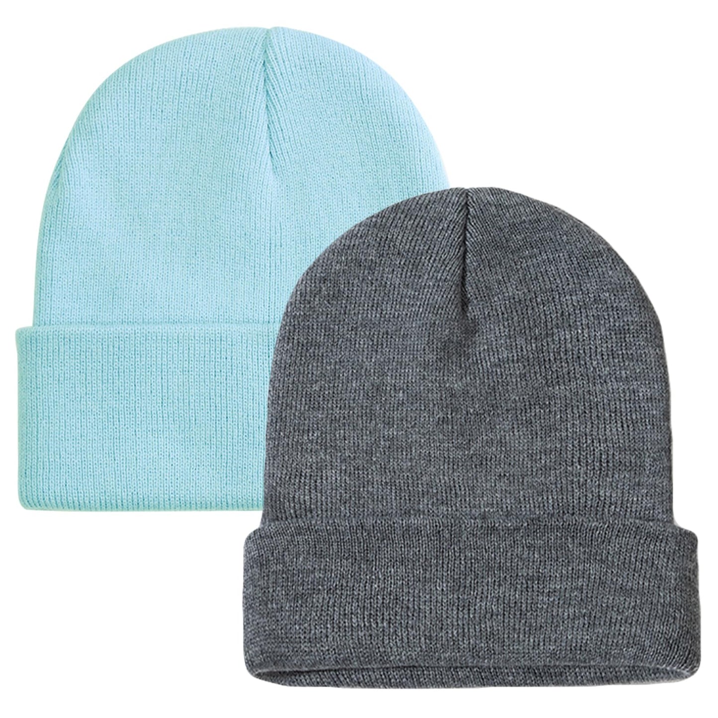 ZOORON 1&2 Pack Beanie for Men Women Slouchy Beanie Hats Winter Knit Caps Soft Ski Hat Unisex
