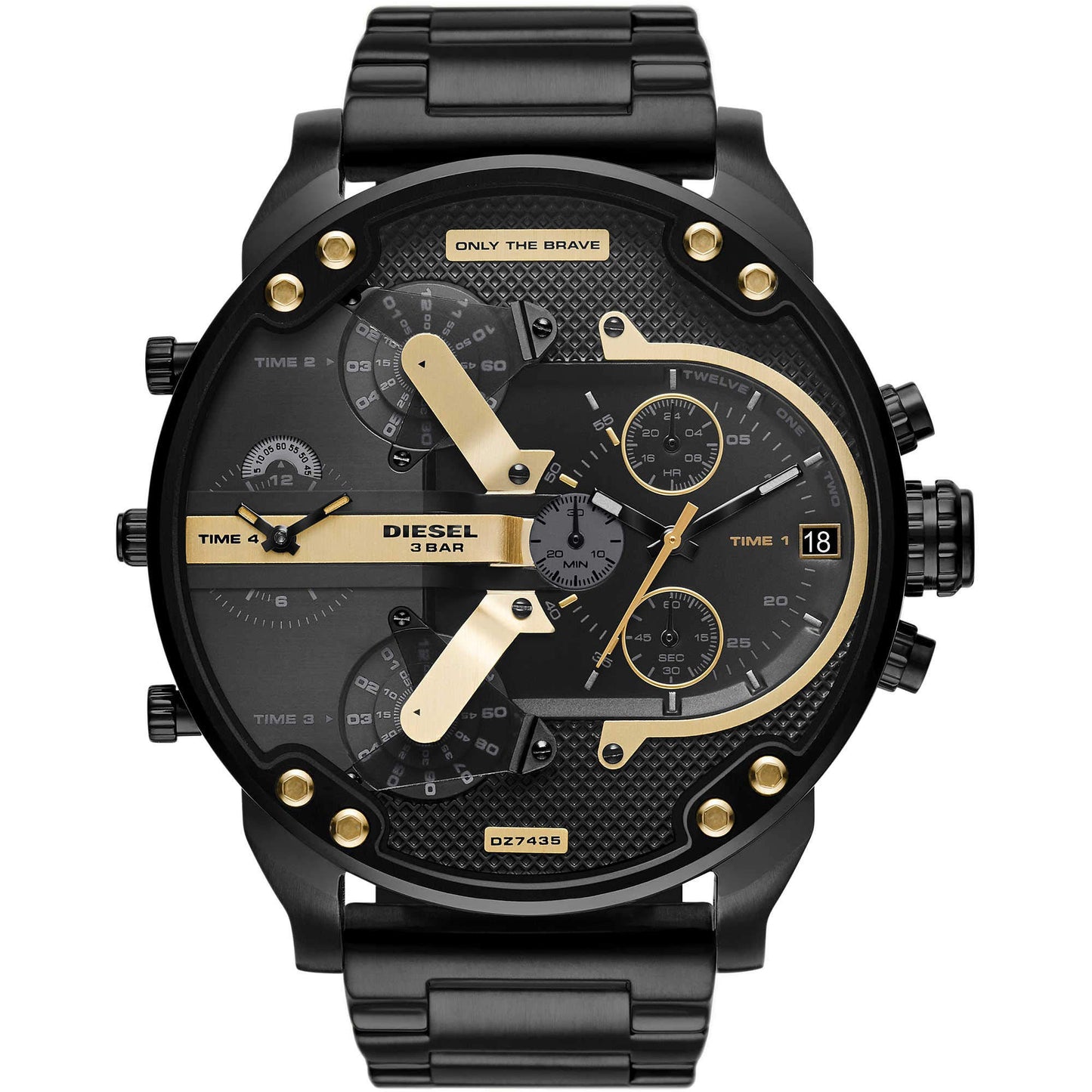 Diesel Mr. Daddy Men's Multifunctional Watch with Silicone, Stainless Steel or Leather Strap