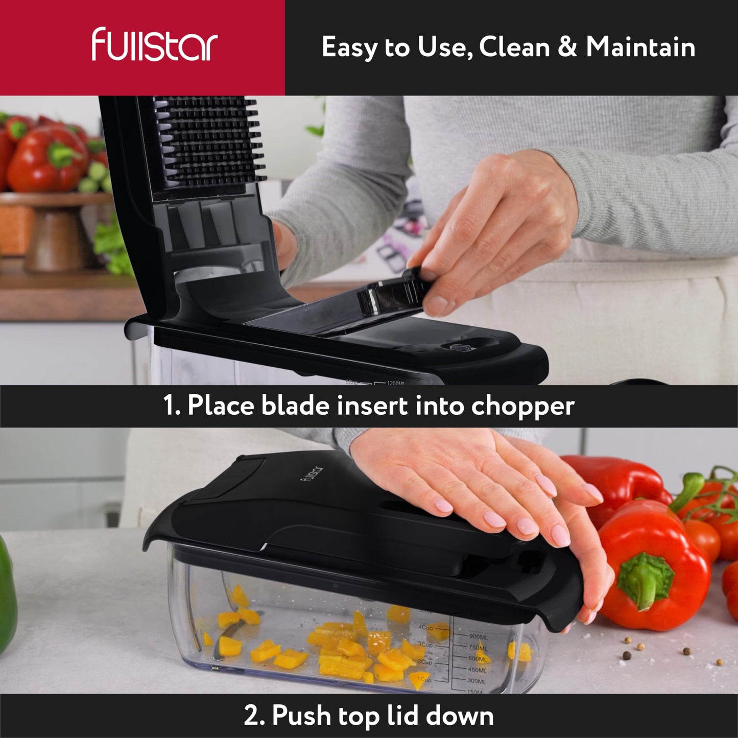 Gemüseschneider Spiralschneider Gemüsehobel - Gemüse Schneider Zwiebelschneider Kartoffelschneider Obstschneider - Vegetable Chopper Cutter Dicer (4-in-1 - Weiß)