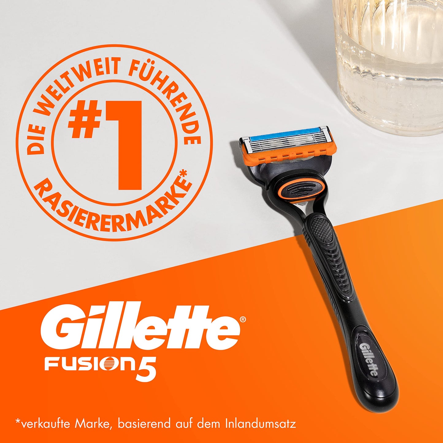 Gillette Fusion 5 Rasierklingen für Rasierer, 18 Ersatzklingen für Nassrasierer Herren mit 5-fach Klinge, Made in Germany