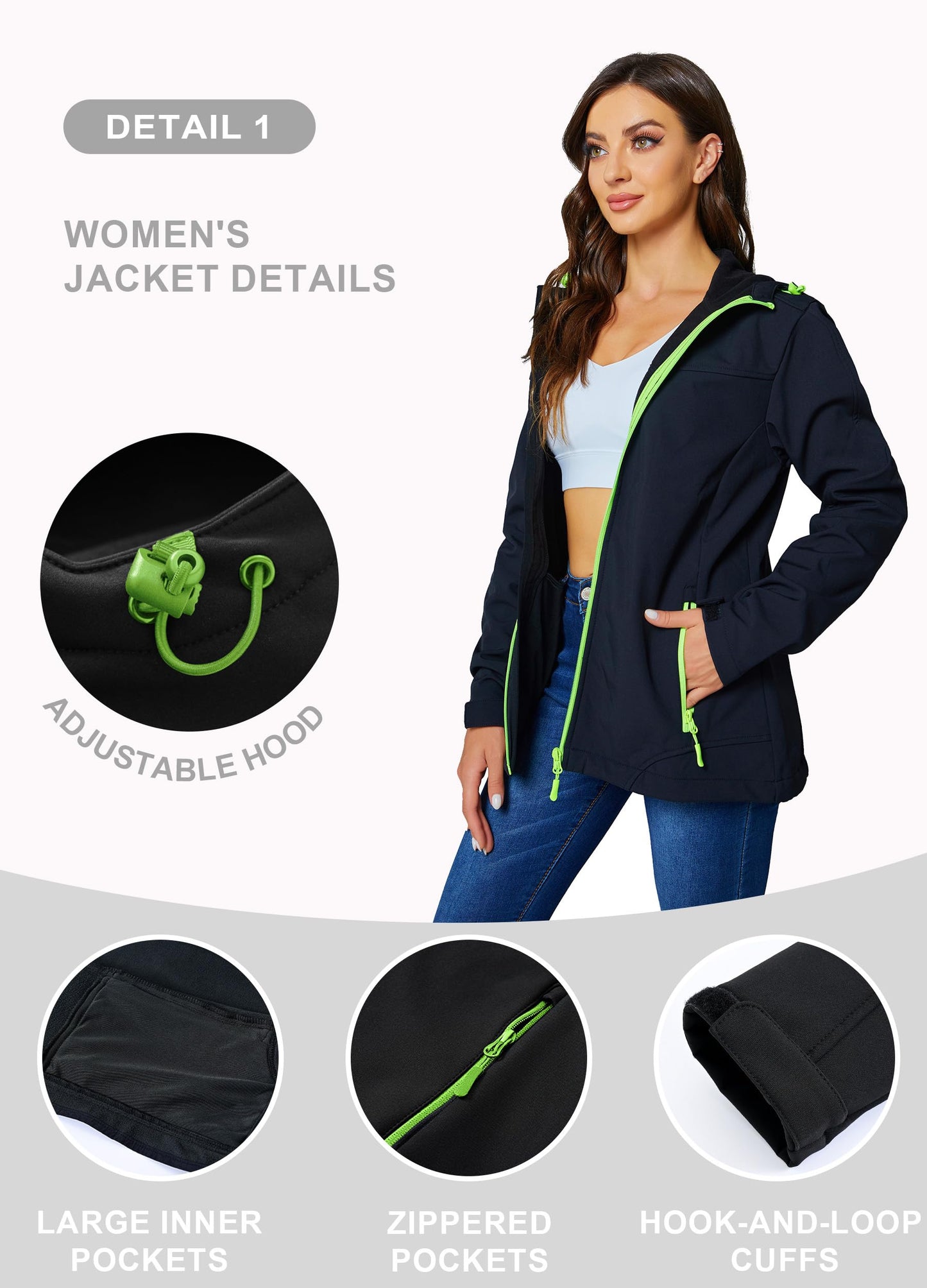Women’s Softshell Jacket – Waterproof Fleece-Lined Outdoor Coat