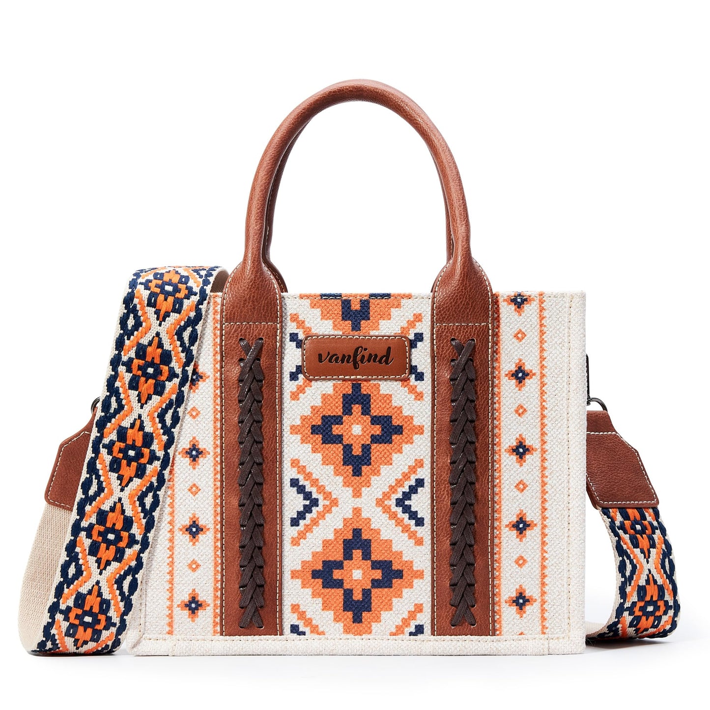 KALIDI Tote Bag for Women – Aztec Pattern Canvas Shoulder Bag