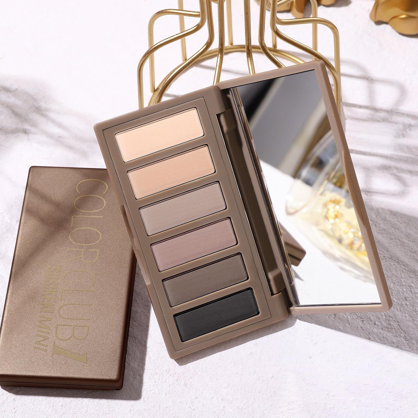 SUSIKEKI Eyeshadow Palette – 6 Colors with Mirror Matt High-Pigment Long-Lasting