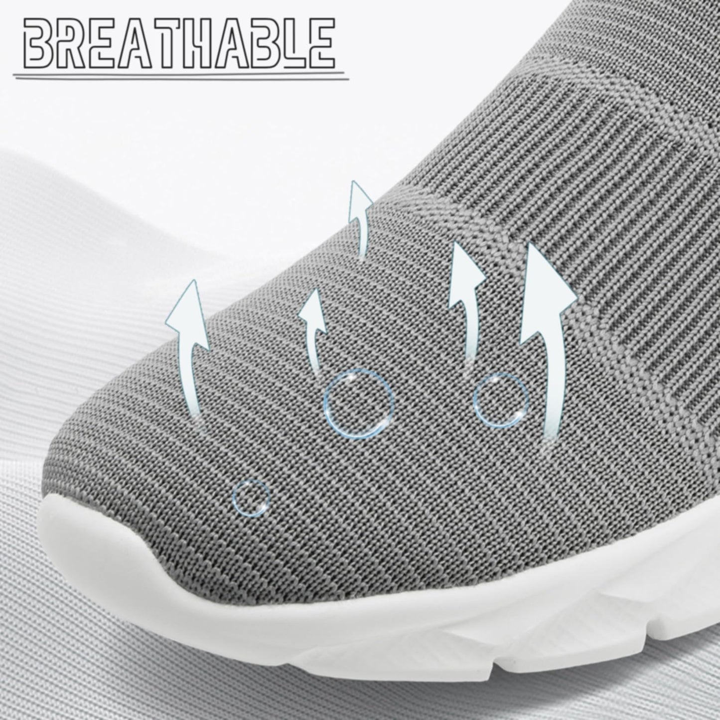 Men’s Slip-On Running Shoes – Lightweight Breathable Athletic Sneakers