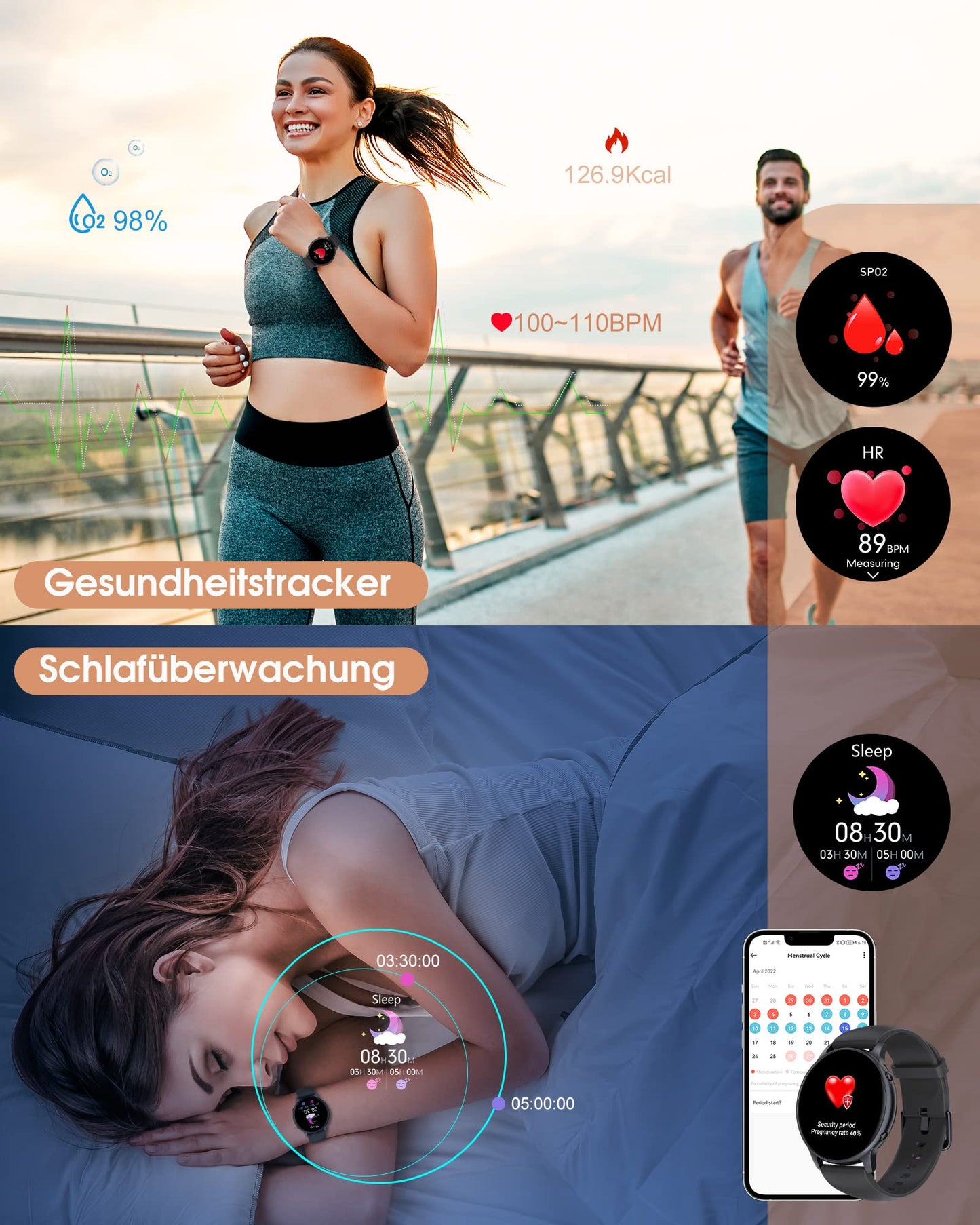 TUYOMA Smartwatch Herren mit Telefonfunktion - 1.91" Smart Watch IP68 Wasserdicht,24h Herzfrequenz, SpO2, Schlafmonitor,SchrittzäHler,112+ Sportarten,Spiele,Kompatibel mit Android IOS