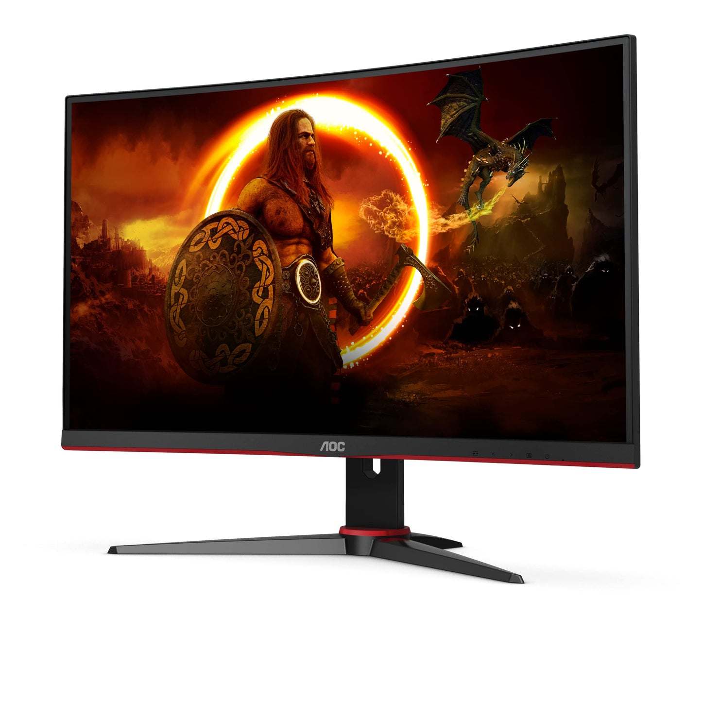 AOC Gaming CU34G2XPD – 34-Zoll-WQHD-Curved-Monitor, 180 Hz, schnelle VA, 1 ms GTG, FreeSync Premium, HDR400, höhenverstellbarer Standfuß (3440 x 1440, HDMI, DisplayPort, USB-Hub)