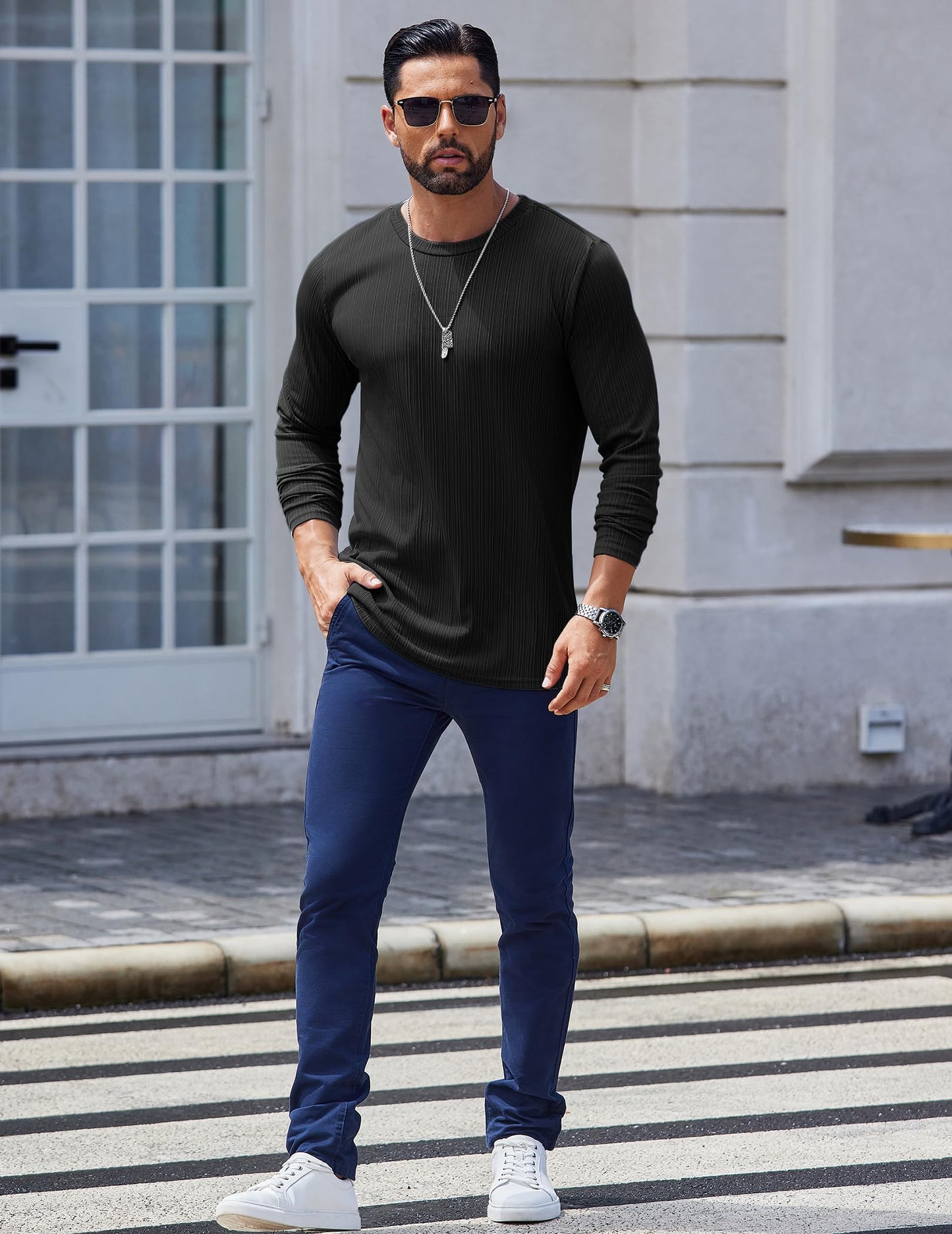 COOFANDY Men’s Long Sleeve T-Shirt
