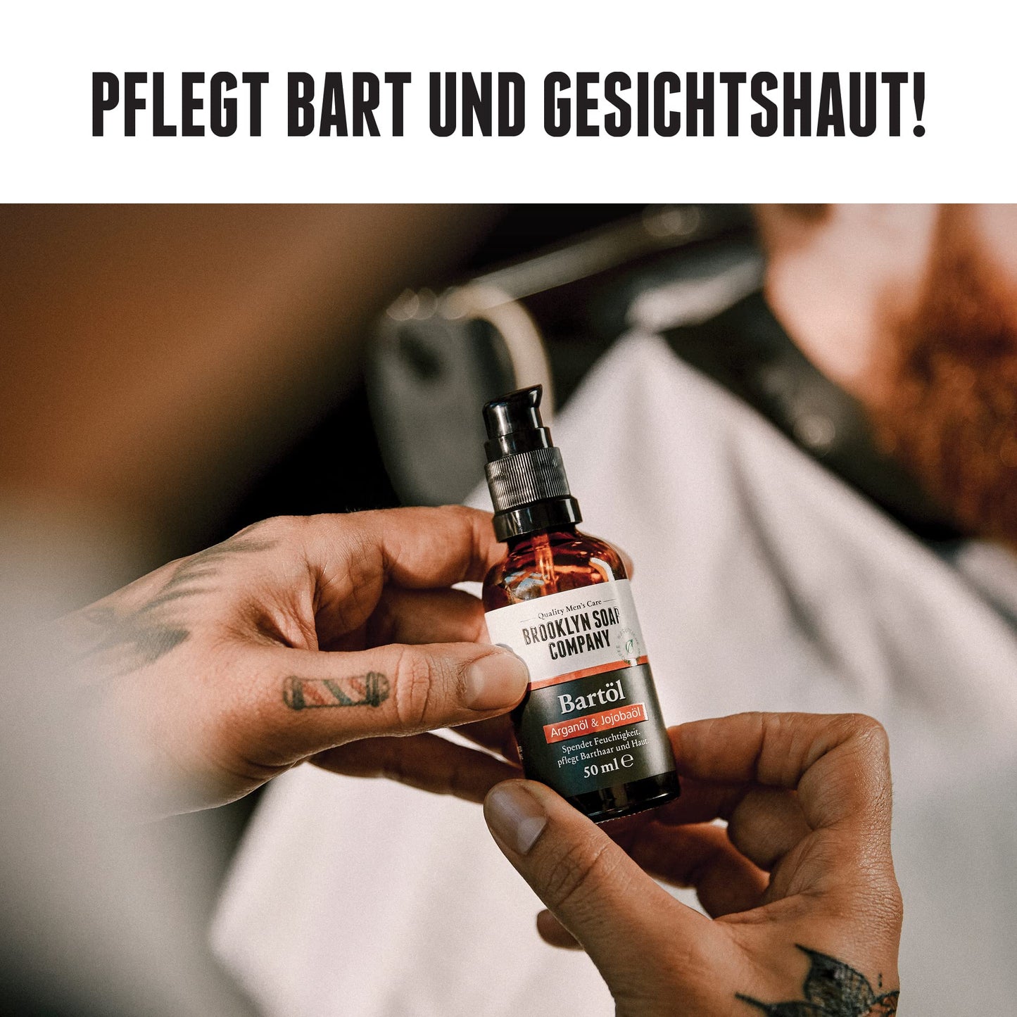 Bartöl (50ml) · BROOKLYN SOAP COMPANY · Beard Oil für Herren· Tägliche Bartpflege für einen weicherer Bart & weniger Jucken ✓
