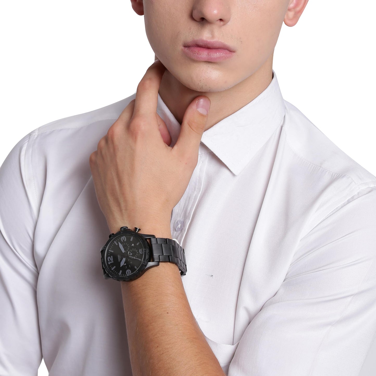 Fossil Nate Uhr Für Herren, Quarzwerk Chronograph Mit Edelstahl- Oder Lederarmband