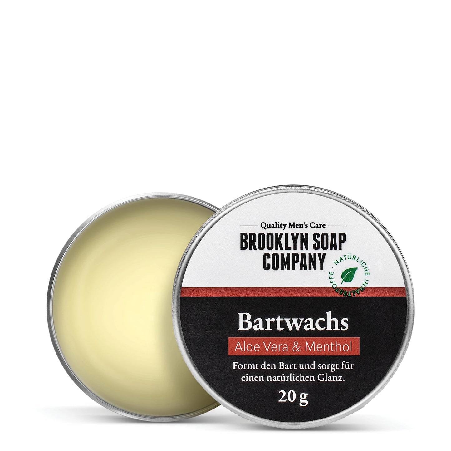 Bartwachs (20g) · BROOKLYN SOAP COMPANY · Beard Balm für Bartstyling von 3-Tage-Bart bis Vollbart · starker Halt, leichter Glanz