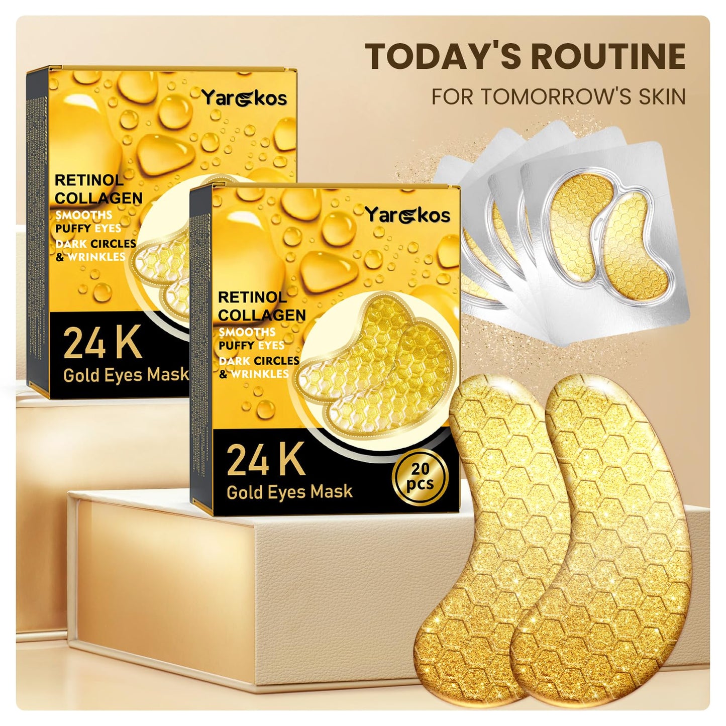 24K Gold Eye Patches – Anti-Aging & Hydrating Eye Mask