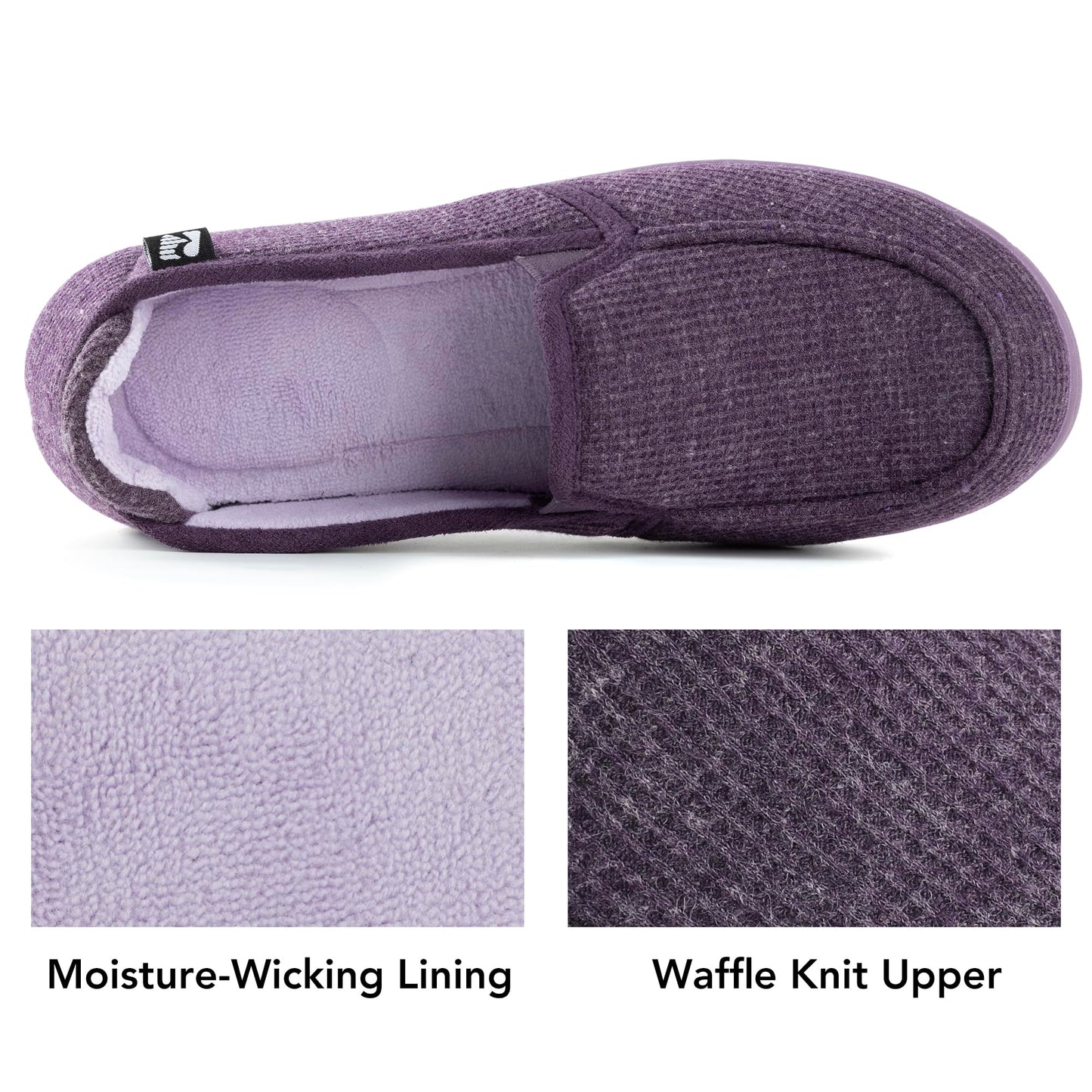 RockDove Ladies Two-Tone Hooded Loafers with Removable Insole