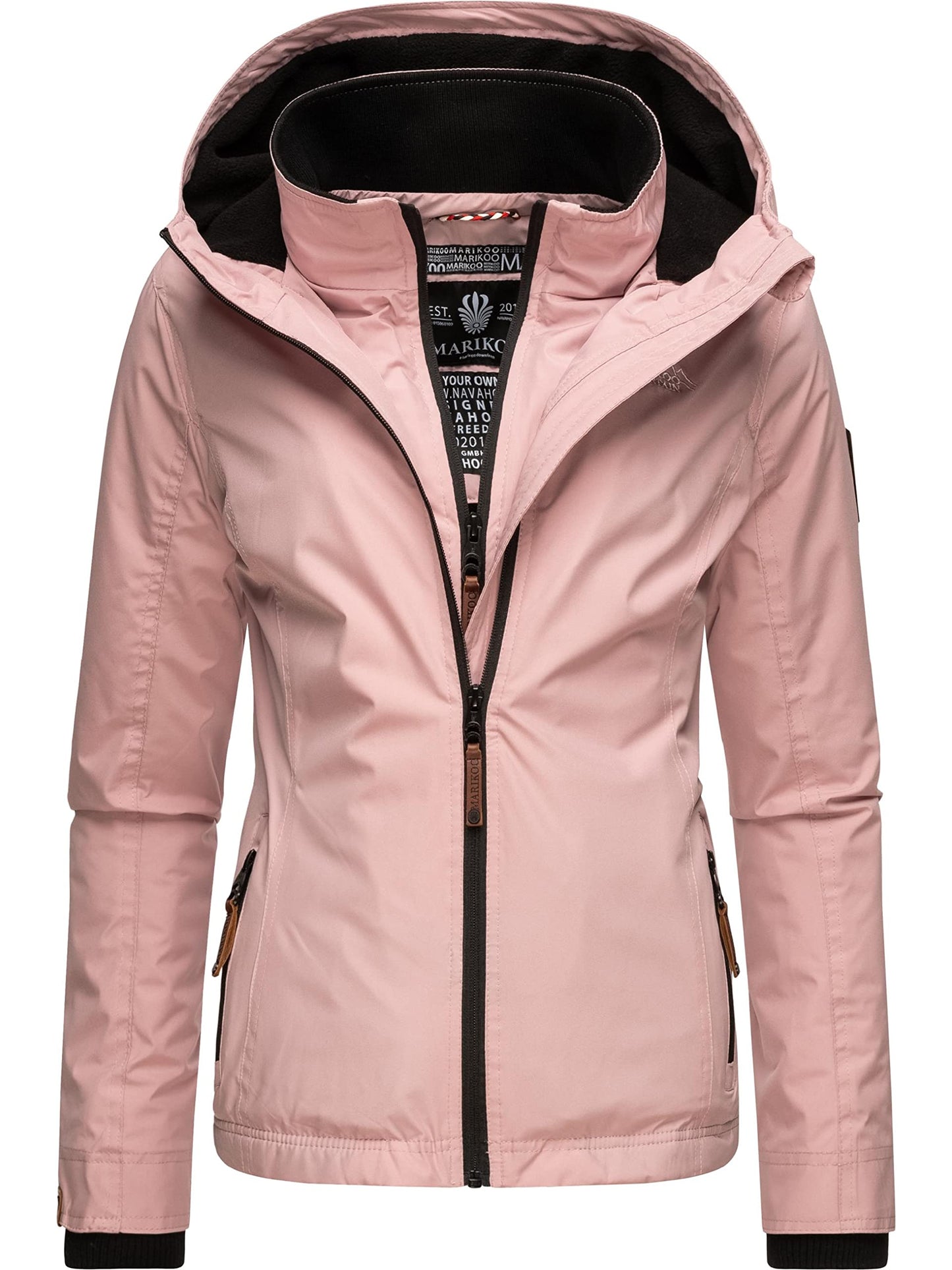 MARIKOO Women’s Fleece-Lined Windbreaker – Lightweight Outdoor Jacket