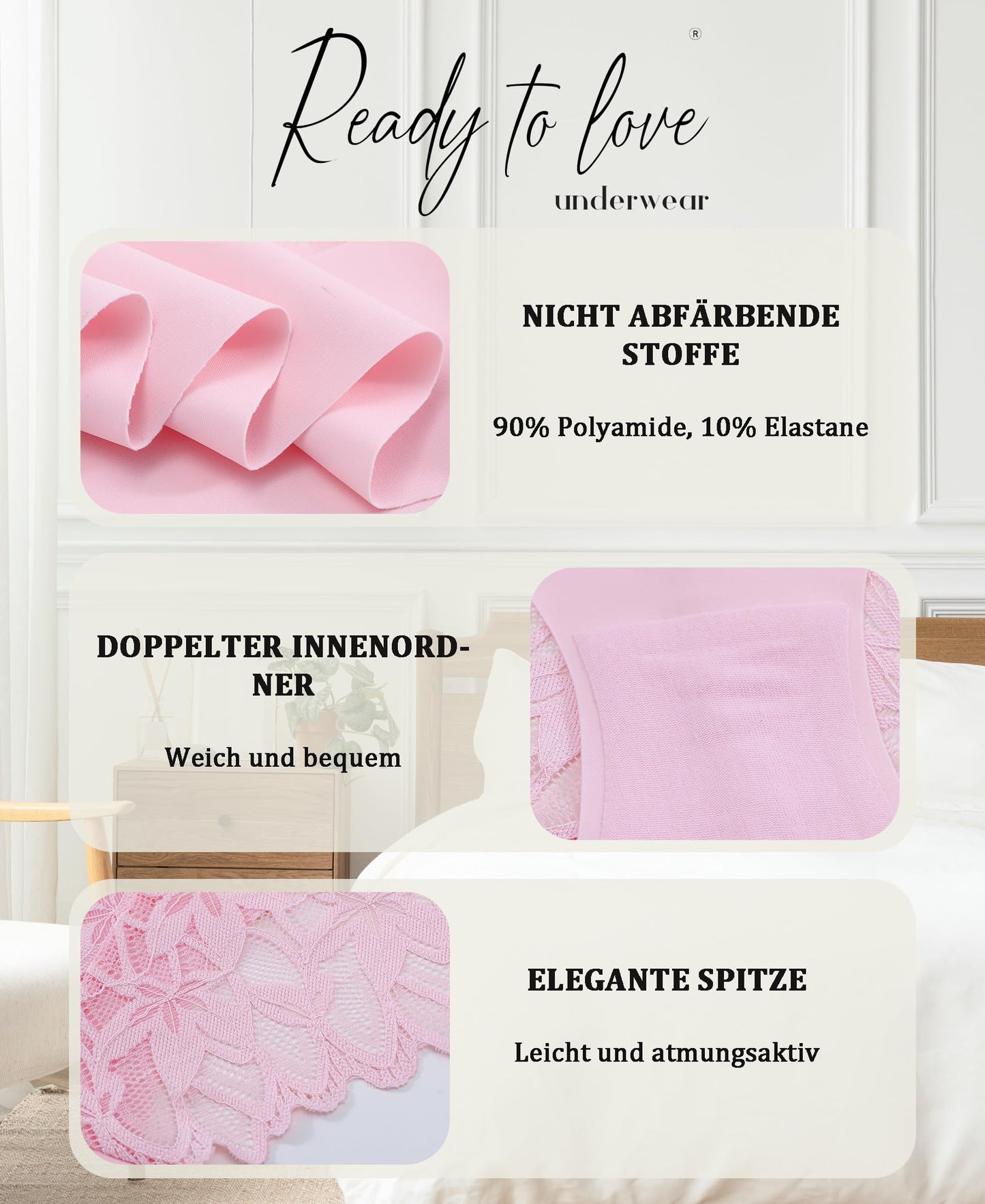 Women’s Lace Seamless Underwear Pack of 6