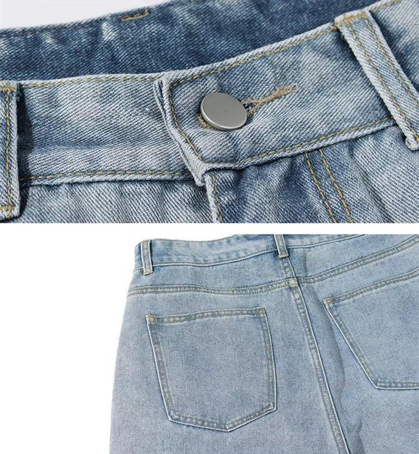 Men’s Baggy Y2K Jeans – Vintage Straight Leg Denim Pants