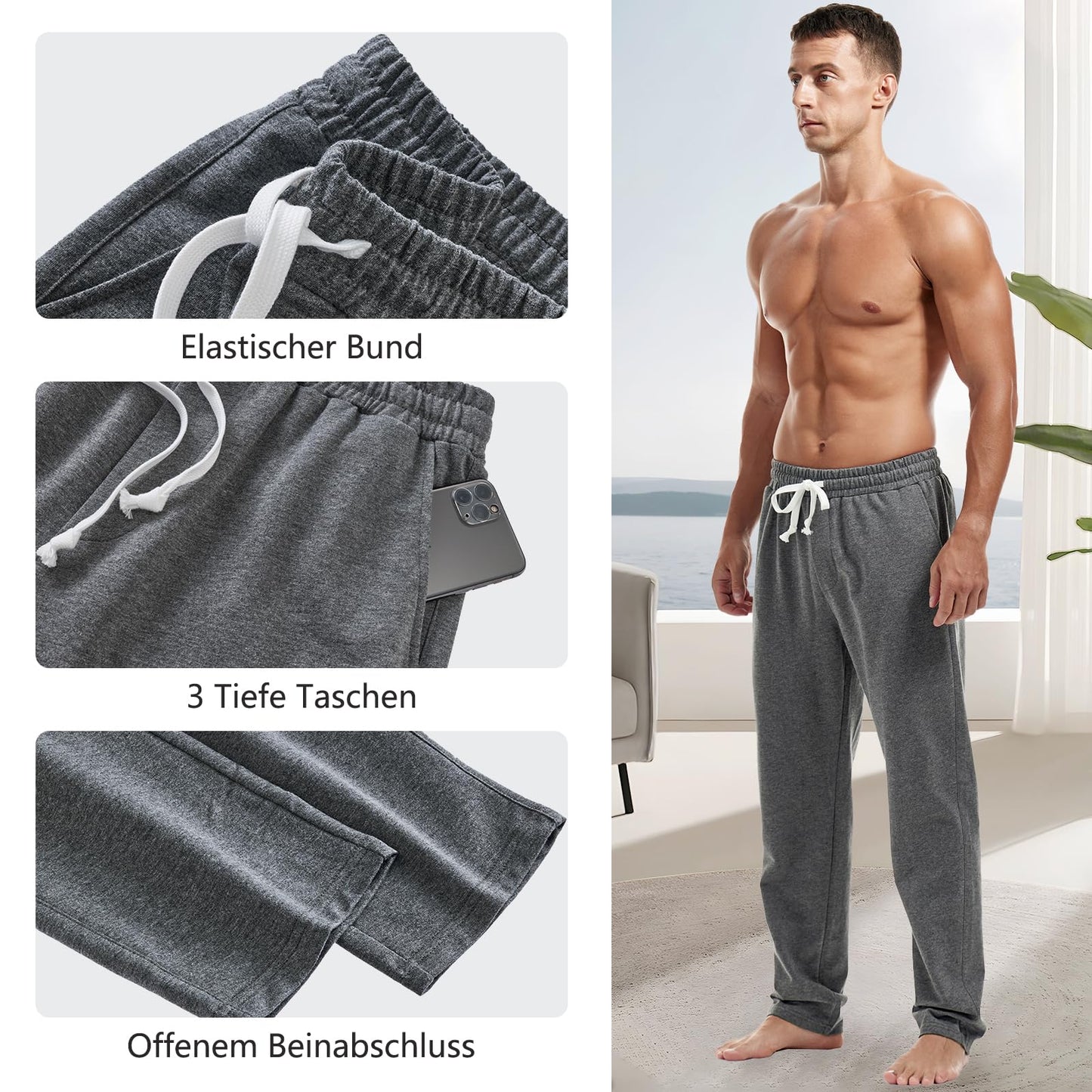 Men's Cotton Jogging Pants Sport Trousers