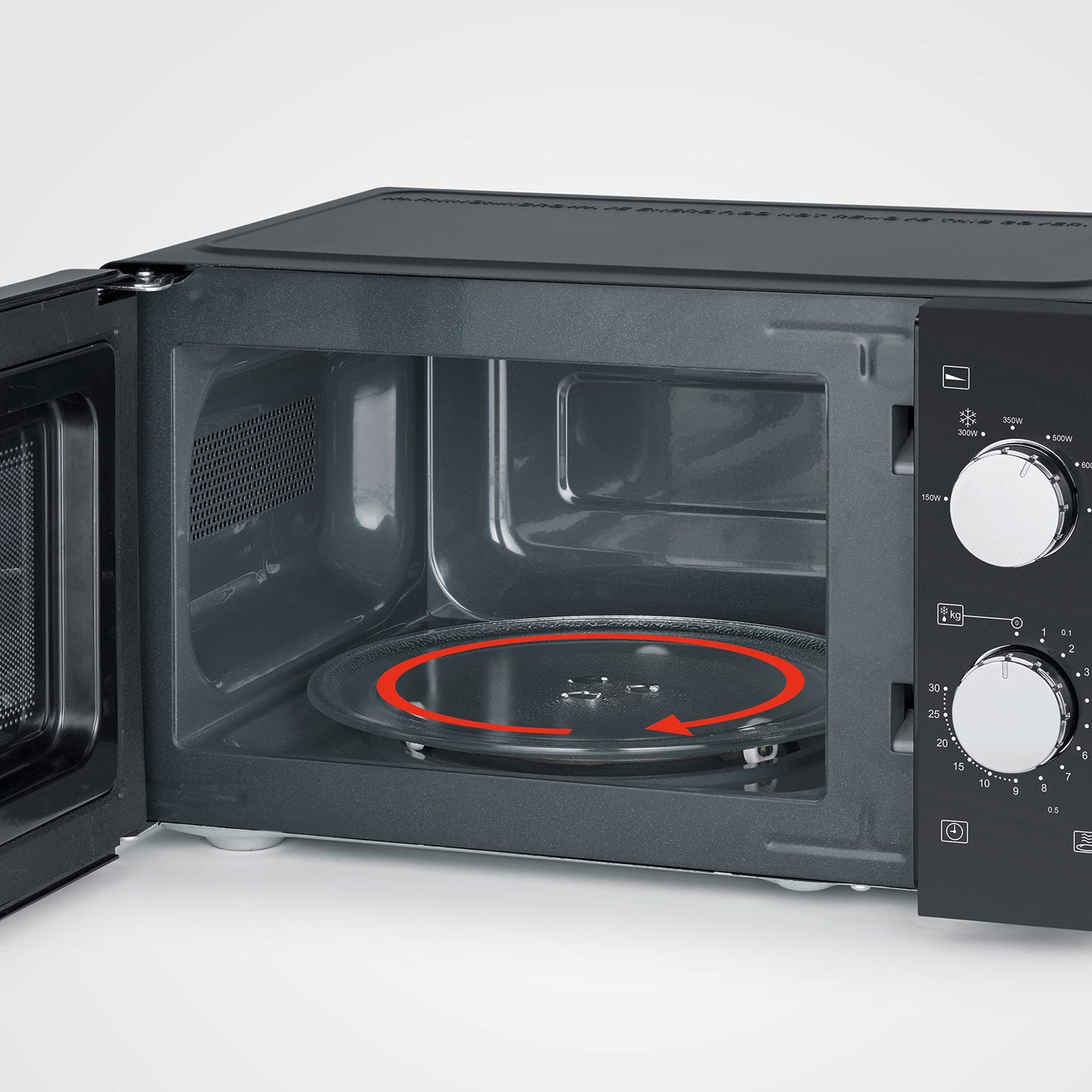 SEVERIN Mikrowelle Solo, zum Auftauen und Erhitzen, Mikrowellengerät mit Drehteller für gleichmäßige Wärmeverteilung, schwarz, MW 7886