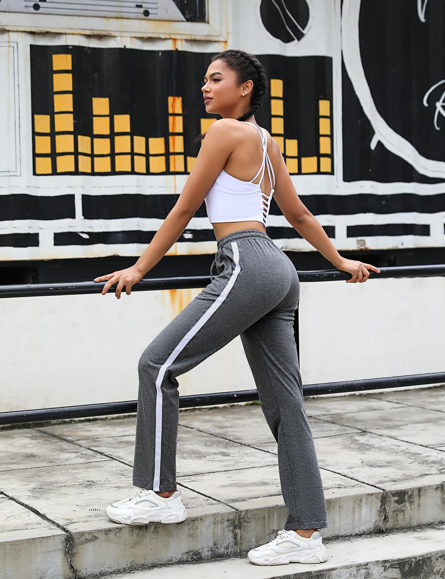 Irdcomps Women’s Jogging Pants – Cotton Wide Leg Sweatpants