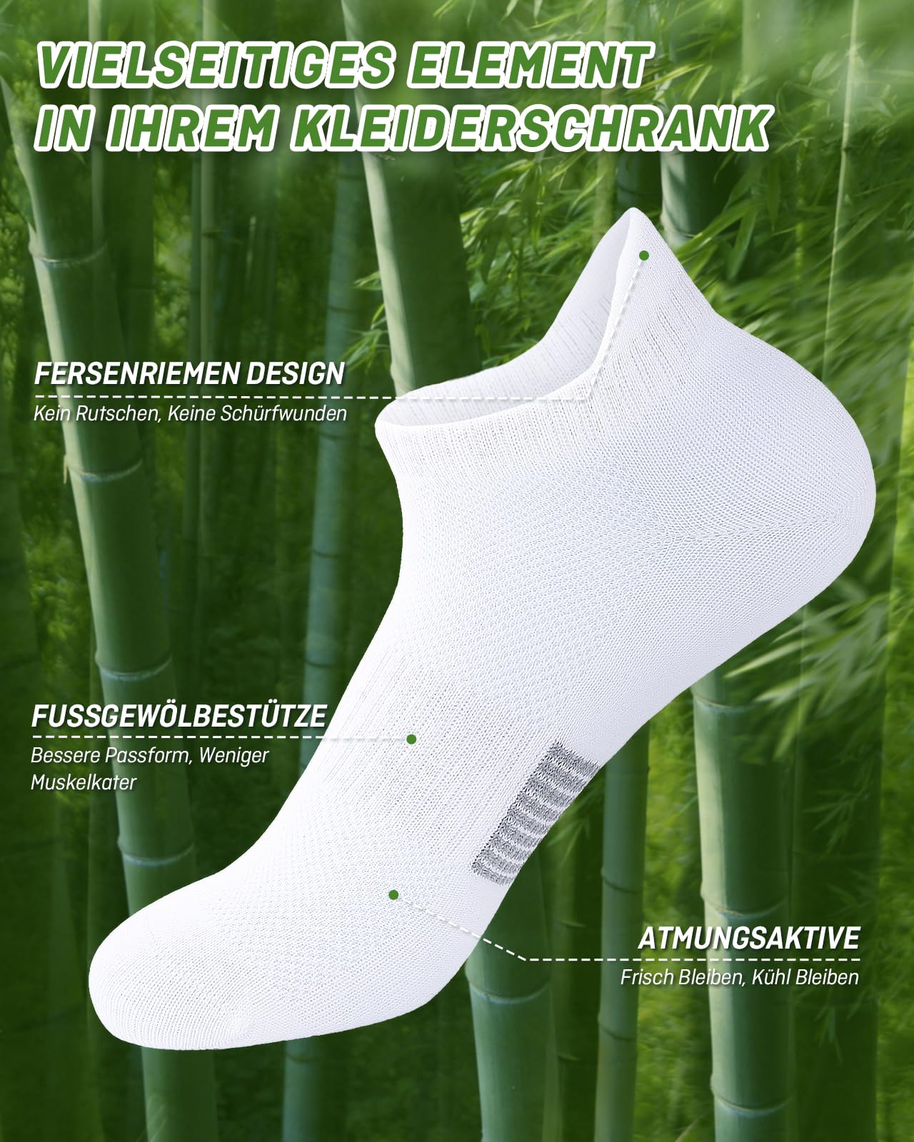 inaWarm Women's Bamboo Sneaker Socks 6 Pairs