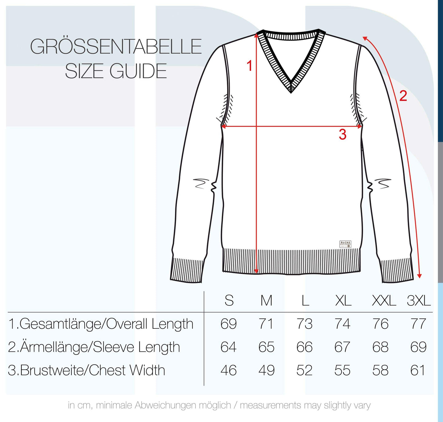Blend BHDansel Men’s Fine Knit V-Neck Sweater – Cotton Blend Pullover
