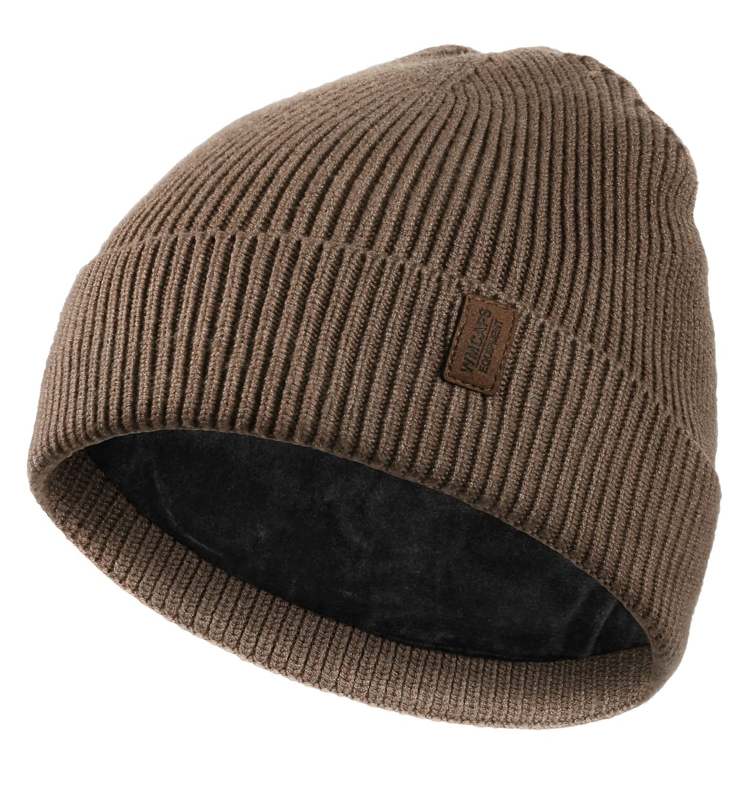 Wmcaps Beanie Mütze, Herren Winter Warme Unisex Wintermütze Strickmütze Dehnbare Weiche Wollmütze mit Bündchen und Dickem Warmem Futter Geschenk für Freundin männer Frauen