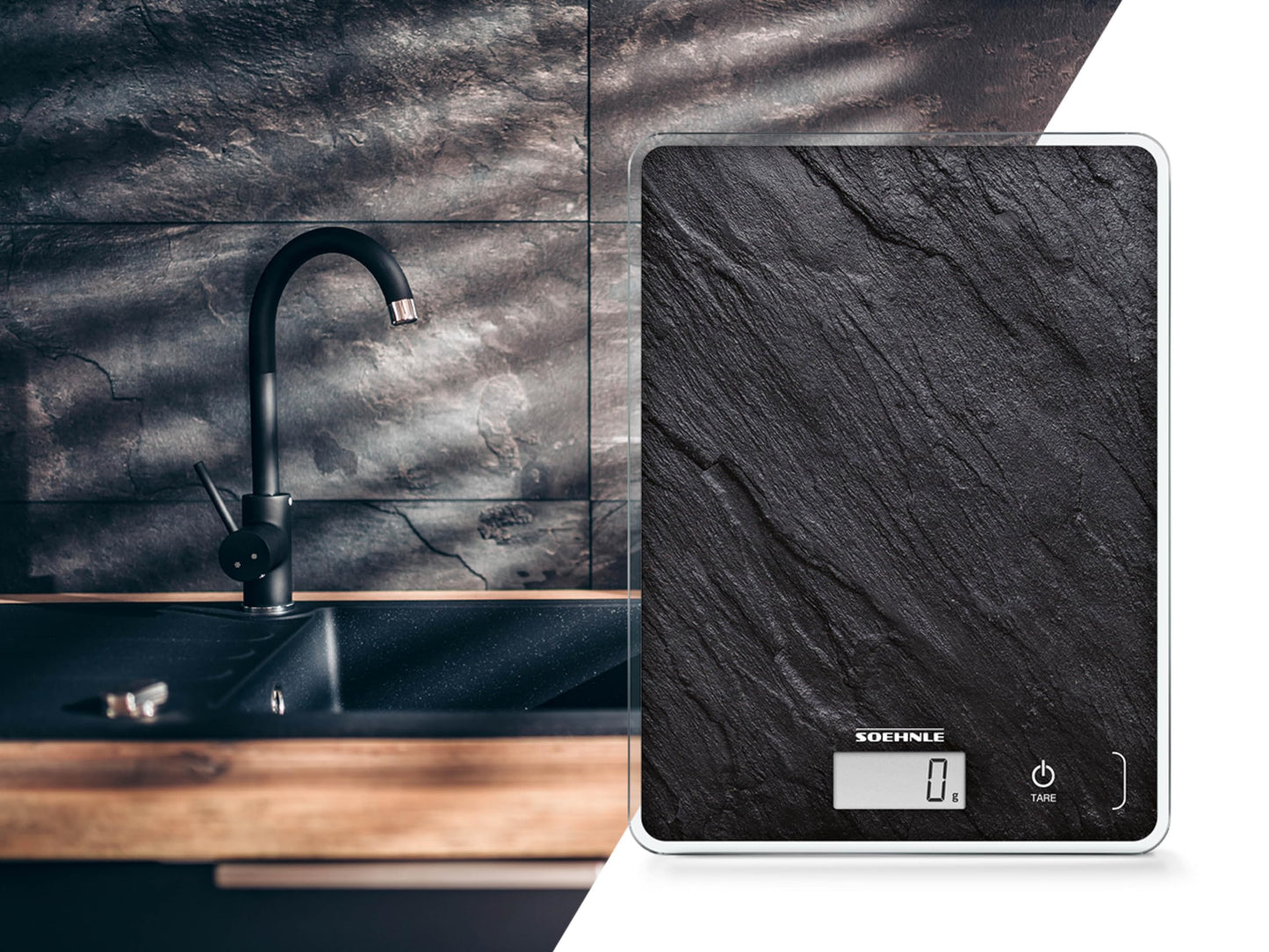Soehnle Küchenwaage Page Compact 300 weiß, digitale Küchenwaage bis zu 5 kg Tragkraft, Waage mit leicht ablesbarer LCD-Anzeige, Digitalwaage mit Zuwiegefunktion