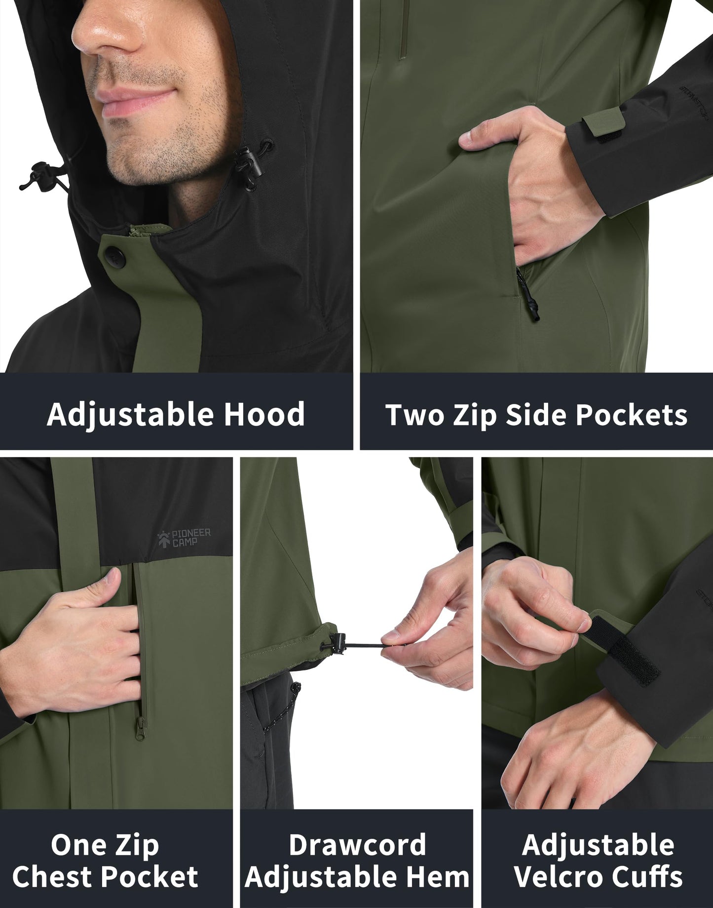 Pioneer Camp Men’s Waterproof Outdoor Jacket