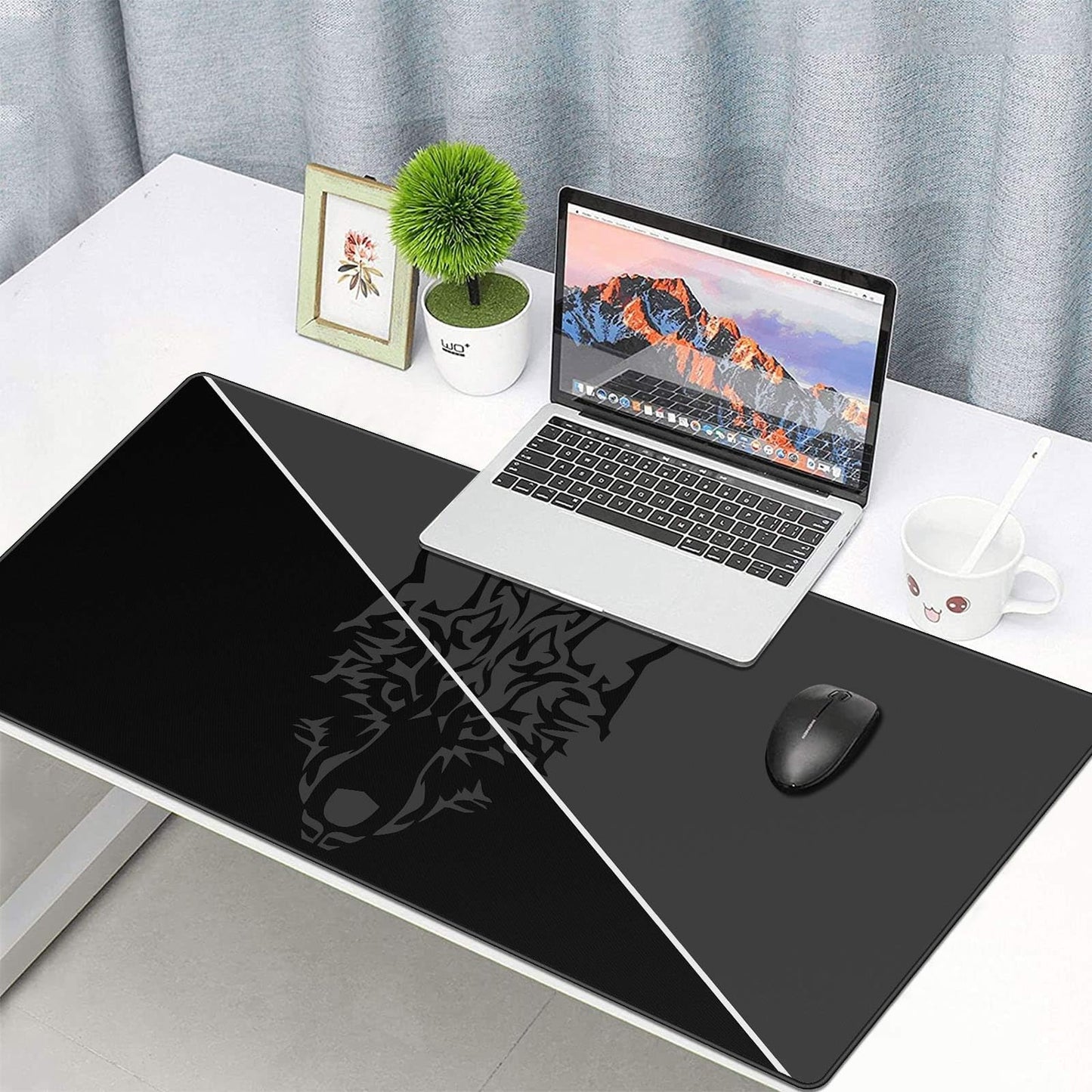 Anpollo Gaming Mouse Mat XXL 900 x 400 x 3 mm Non-Slip Desk Mat Table Mat Multifunctional Office Mouse Mat, Type 1