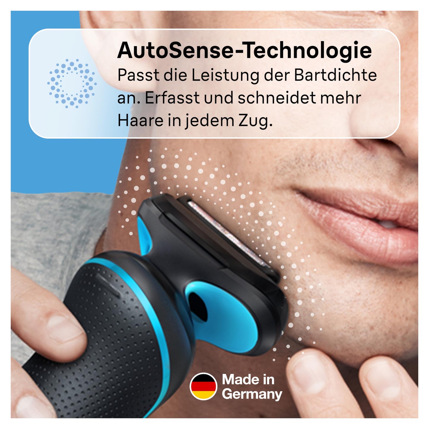 Braun Series 5 Elektrorasierer mit EasyClick Barttrimmer Aufsatz, Rasierer Herren Elektrisch Ladestation, EasyClean, Wet & Dry, rasierapparat, trockenrasierer, Made in Germany, 51-M4500cs, mintgrün