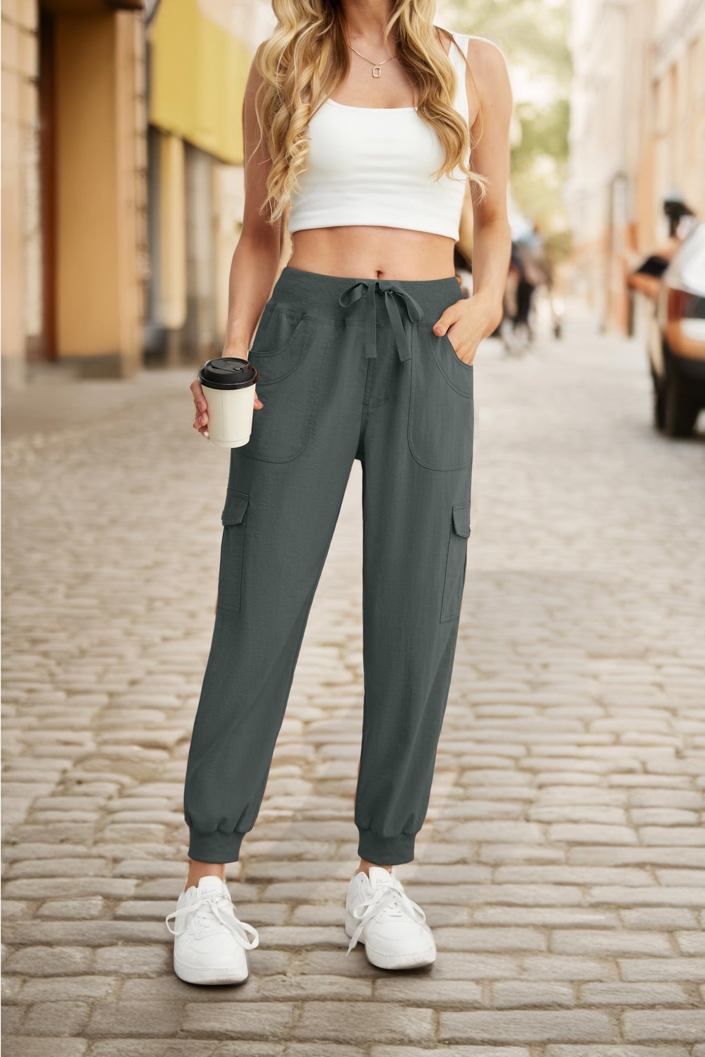 GRECERELLE Women’s Jogging Cargo Pants