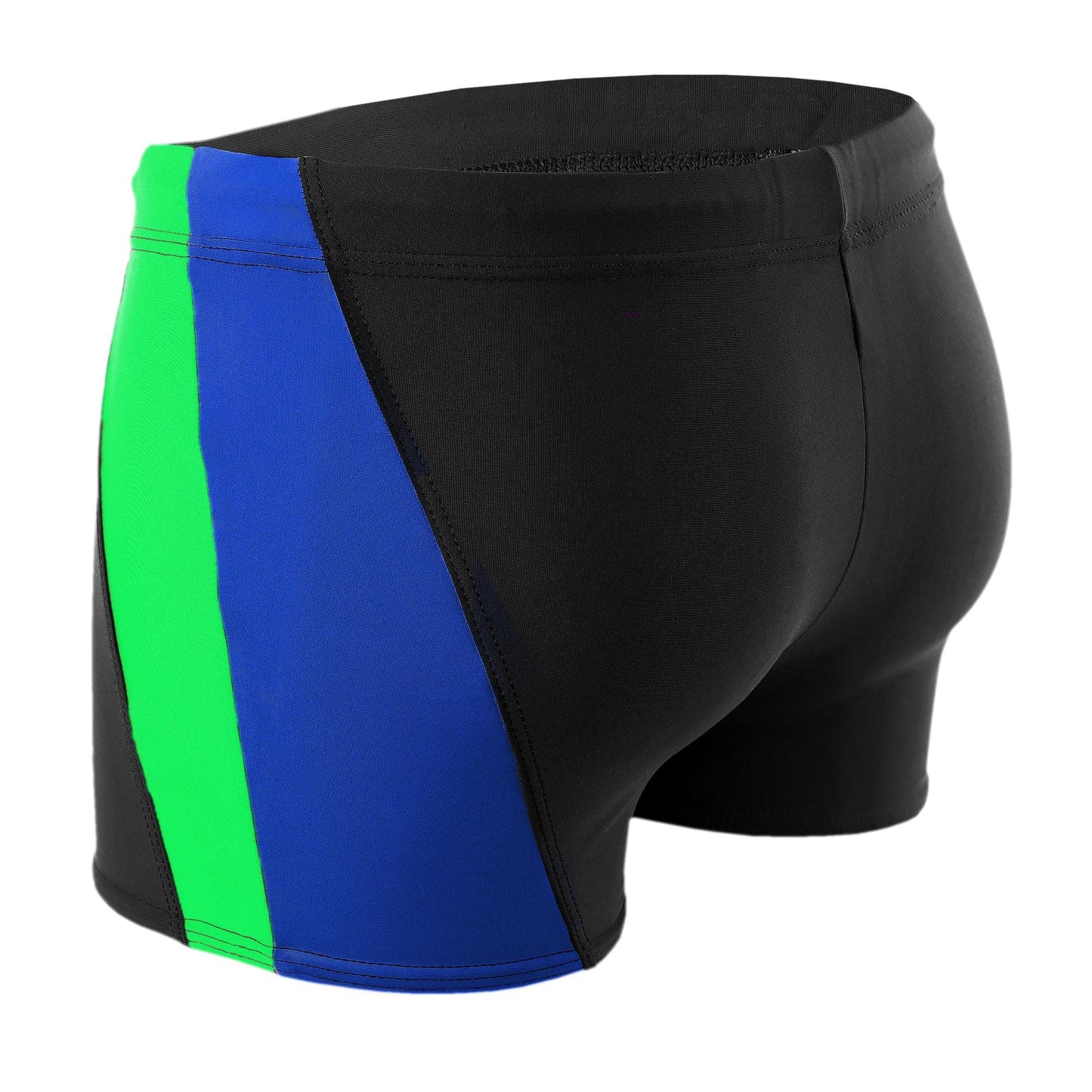 Men’s Short Swim Briefs – Asymmetric Design with Side Stripe