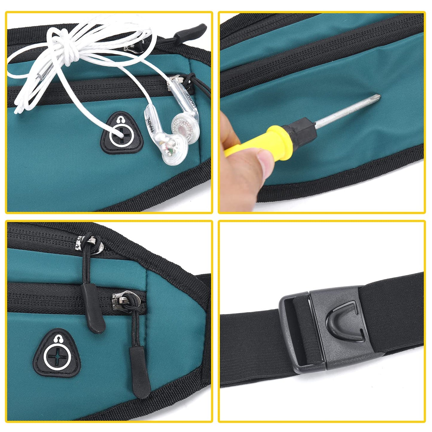 QKUDS Running Belt Waist Pack – Waterproof Fanny Pack