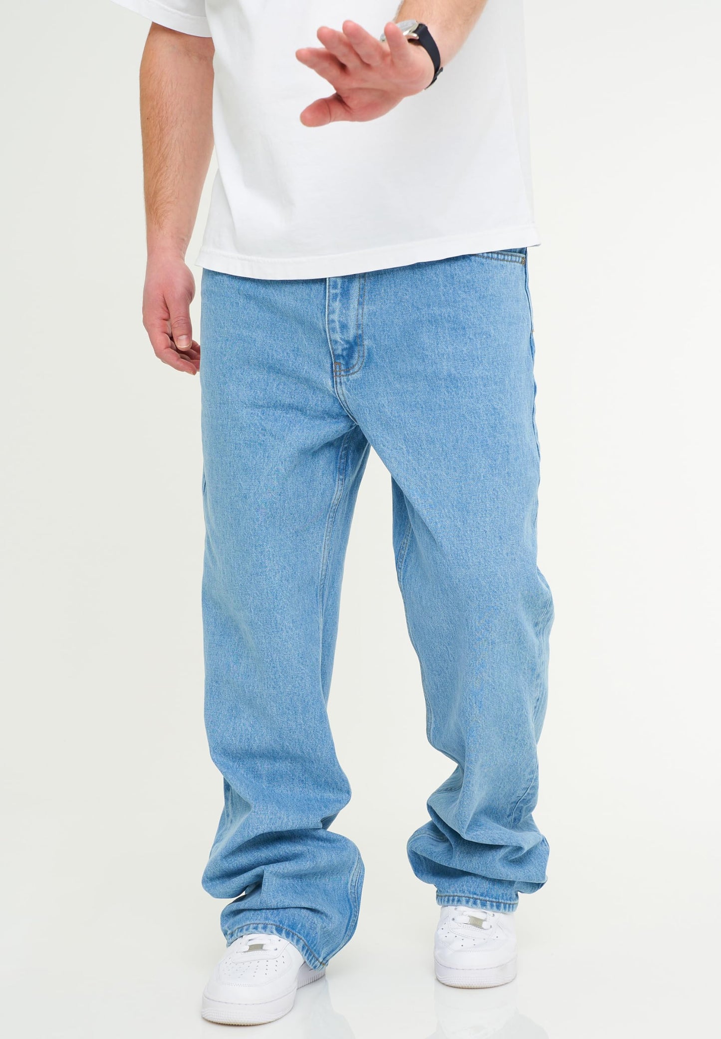 BEHYPE Men’s Loose-Fit Jeans – 100% Cotton Denim Baggy Pants