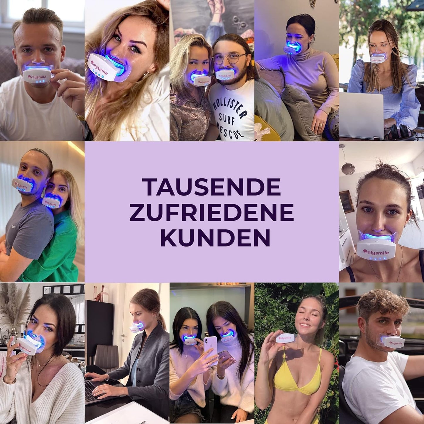 Onlysmile Zahnbleaching Set professionell | Testsieger 2024 | All in One Teeth Whitening Kit für Weiße Zähne mit sofort Effekt | Sichere Zahnaufhellung Bleaching Zähne aufhellen | Zahn bleach set