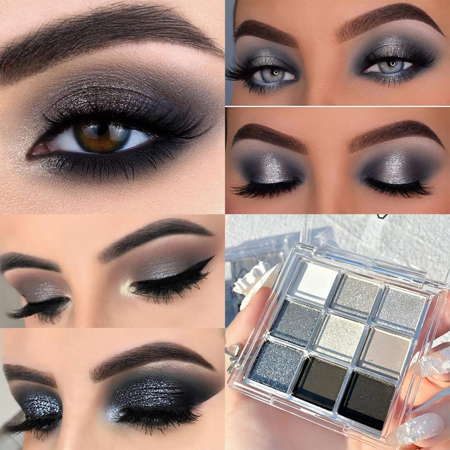 Lilbitty Nude Brown Eyeshadow Palette – Rose Gold & Dark Brown Bronze Highly Pigmented Long-Lasting Cream Eyeshadow for Brown Eyes