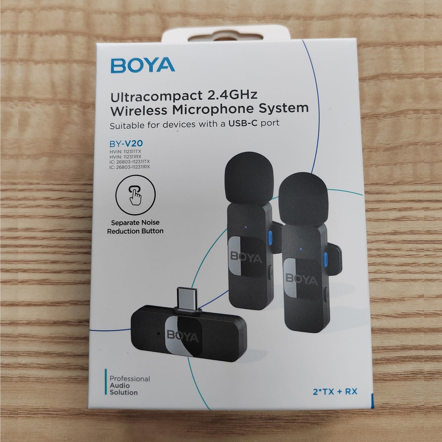 BOYA by-V1 Kabelloses Lavalier-Mikrofon für iPhone, 2,4 GHz, Plug-Play, Mini-Clip-On-Mikrofon mit Geräuschunterdrückung, für Vlogging, Video, Podcast, Interview, YouTube-Aufnahme