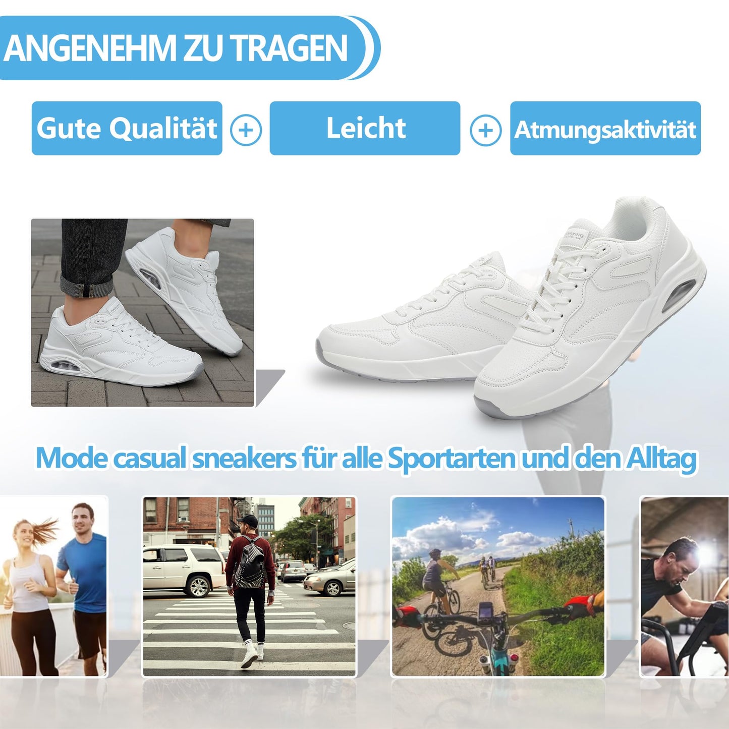AX BOXING Men’s Sneakers – Lightweight Air Cushion Trainers