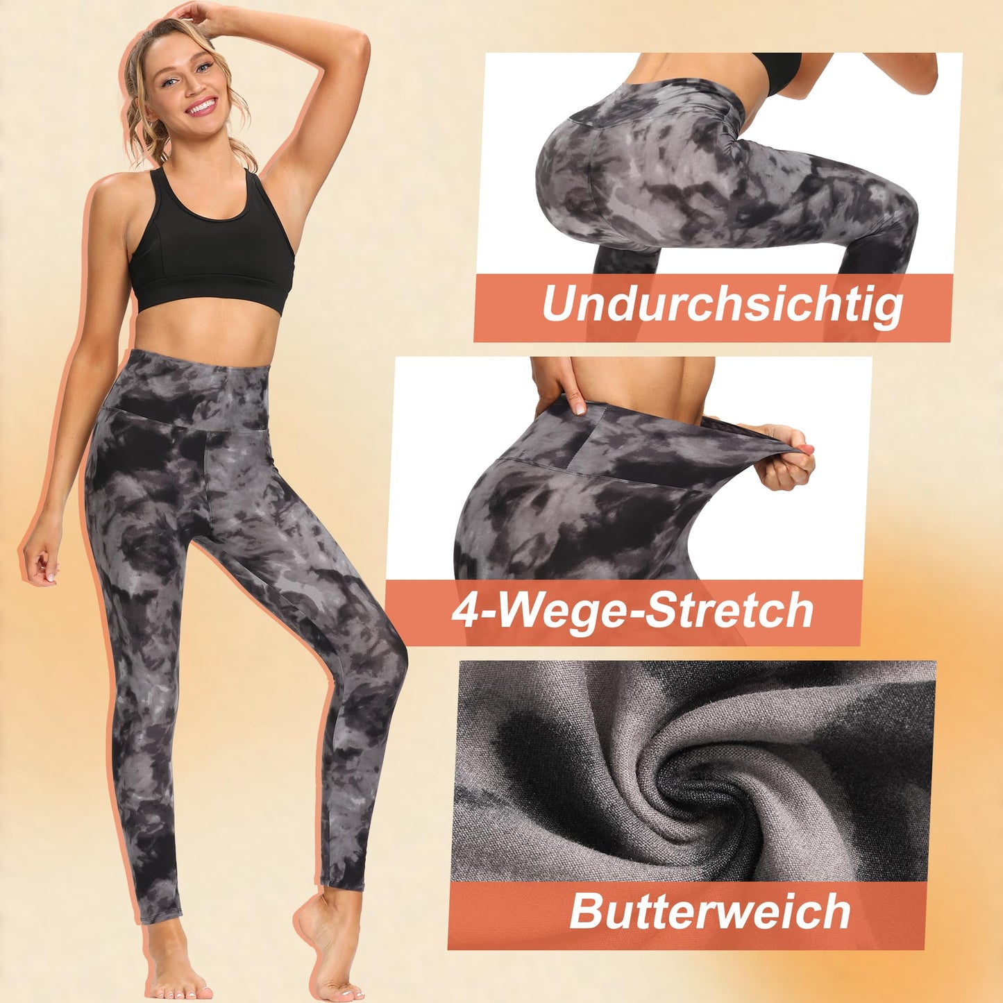 FOTOCITI Women’s High Waist Elastic Sport Leggings – Stretchy Fitness & Yoga Pants