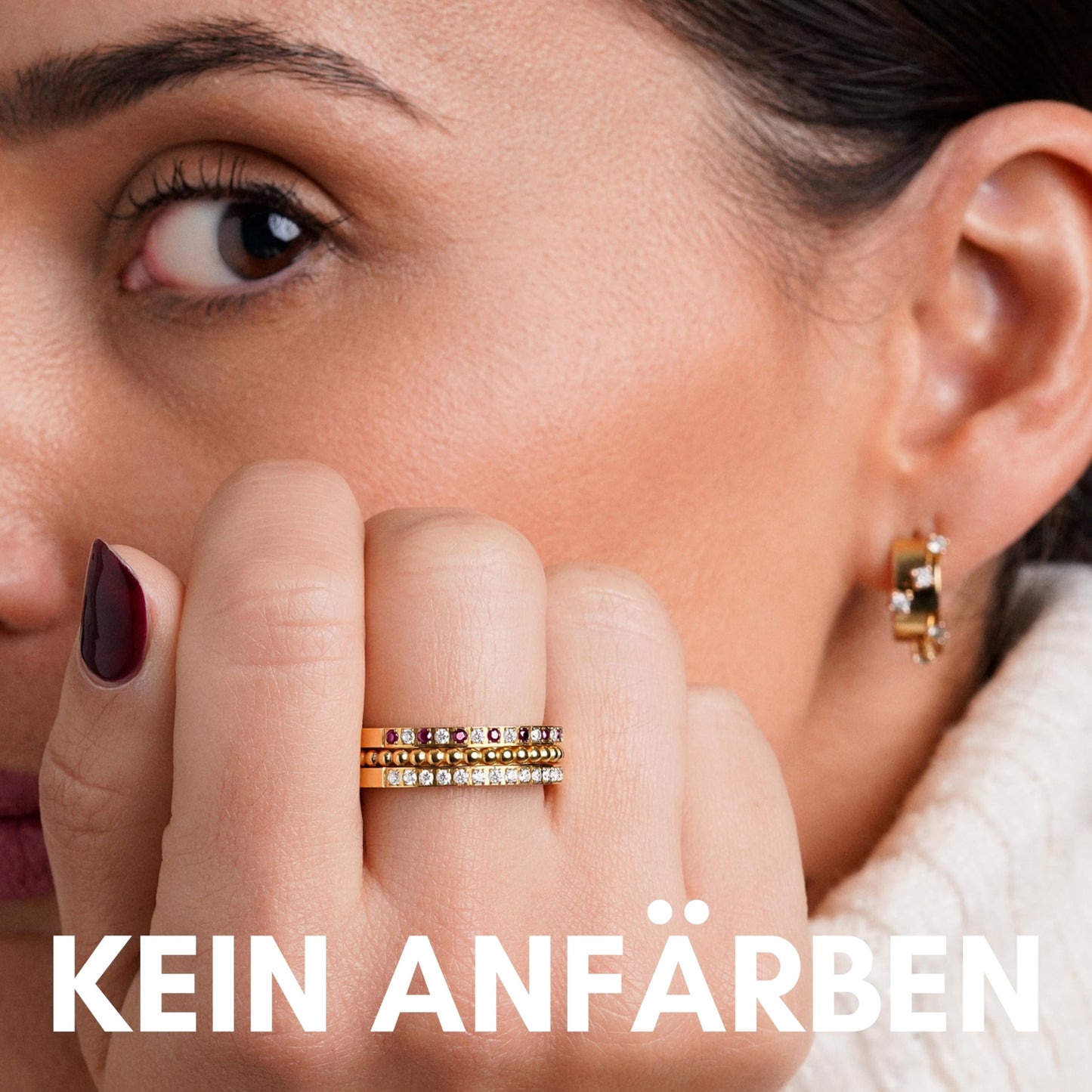 Gold Anxiety Ring for Women – Stress-Relief Spinner Ring