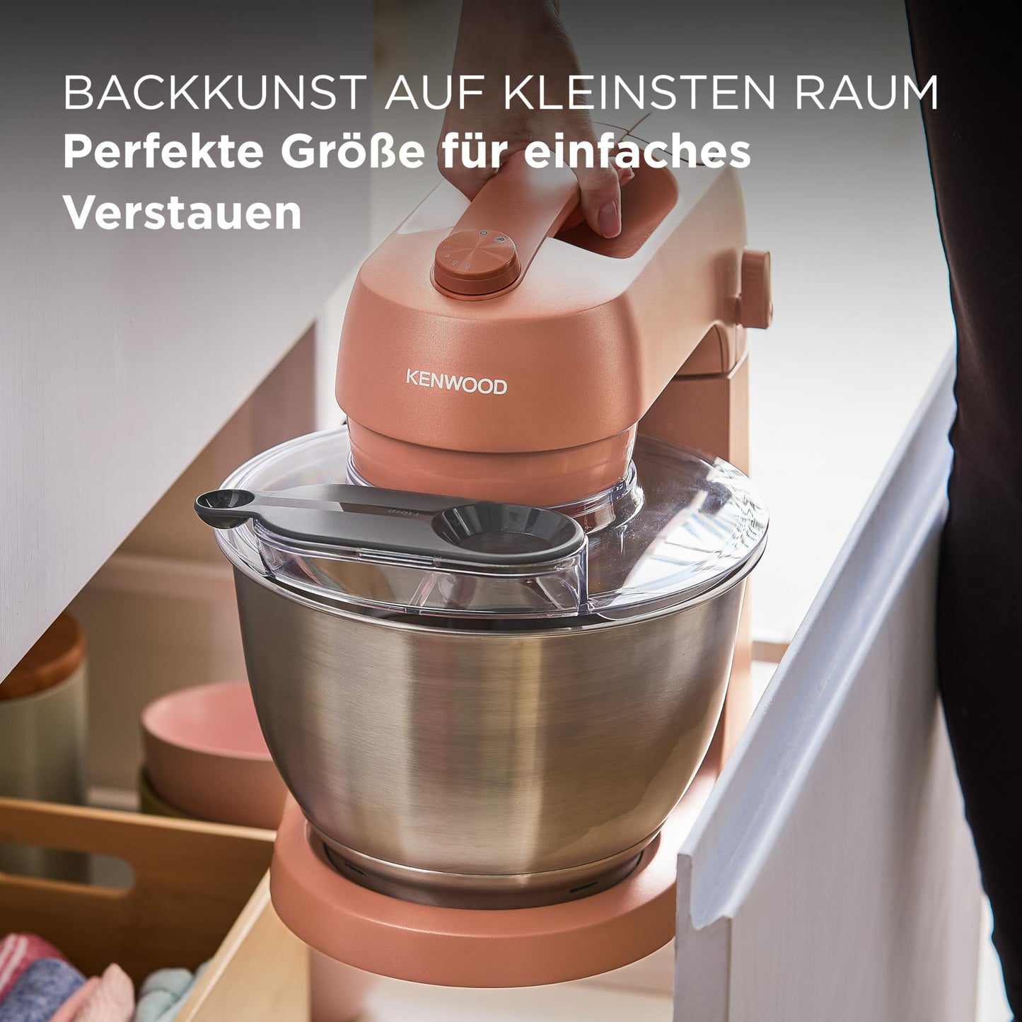 Kenwood MultiPro Go FDP22.130GY, Kompakt-Küchenmaschine nur 30cm hoch, zum Schneiden, Reiben, Pürieren und Teig Kneten, Express-Serve, 1,3 l Arbeitsbehälter, 650 W, Blau