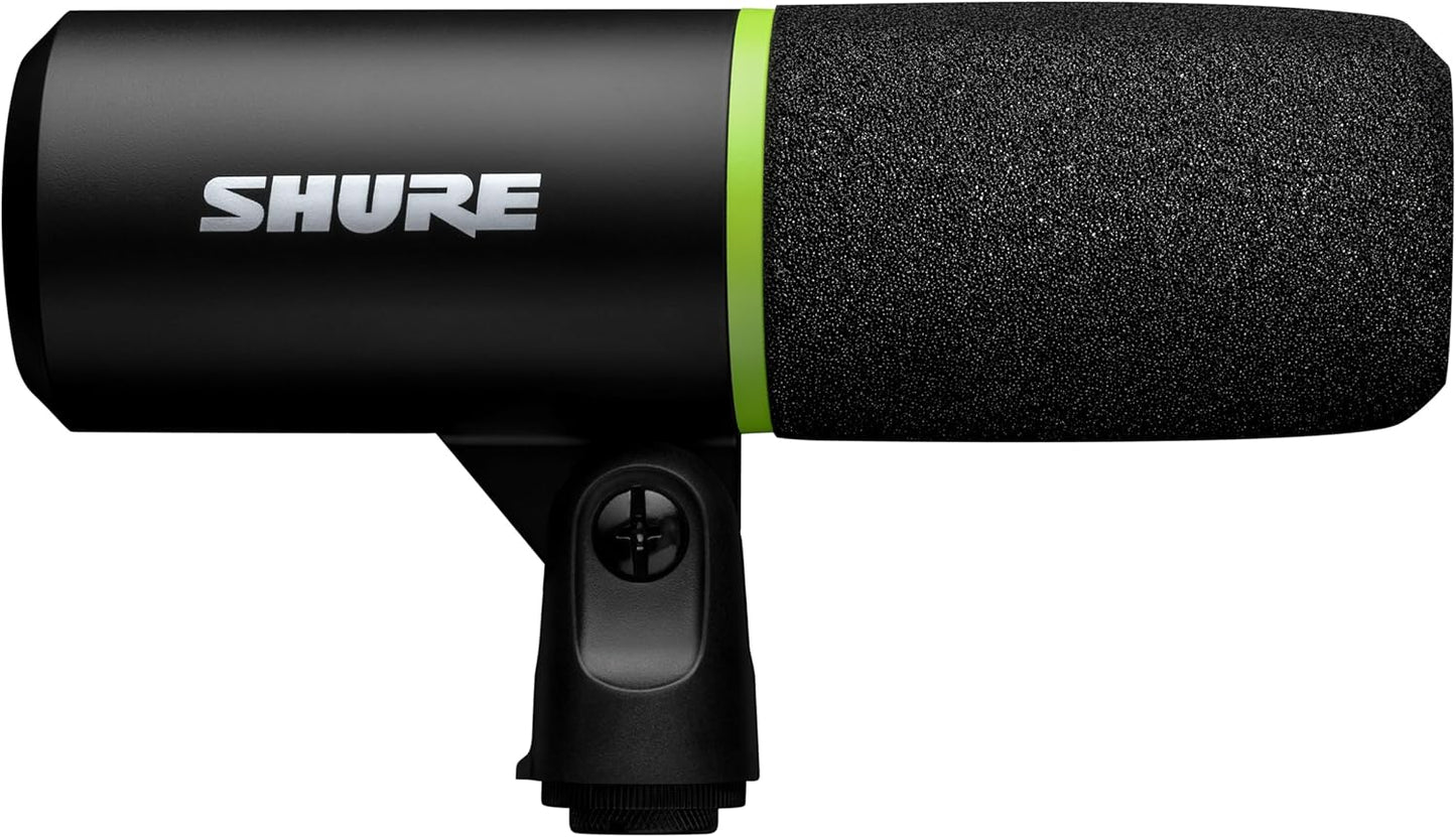 Shure MV6 USB Gaming Mikrofon, USB-C, Dynamisches Mikrofon, Streaming, Digital, für PC Gamer & Streamer