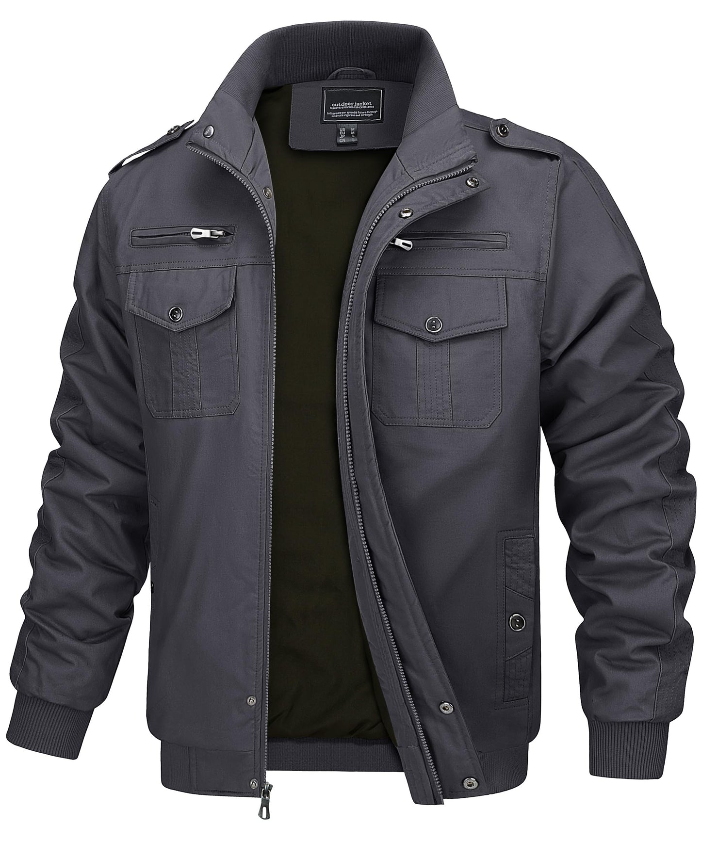 Men's Military Style Jacket – Windproof Utility Jacket