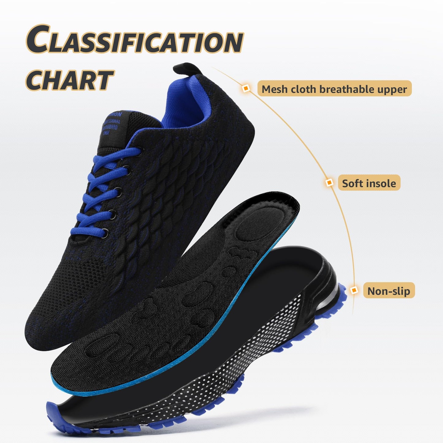 ASHION Men’s Running Shoes – Lightweight Breathable Sneakers