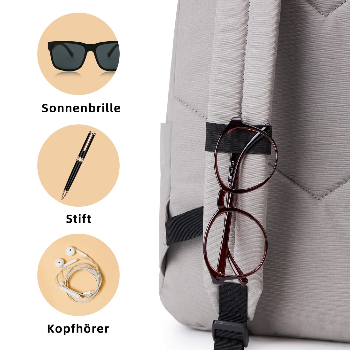 KALIDI Unisex Backpack with Laptop Compartment